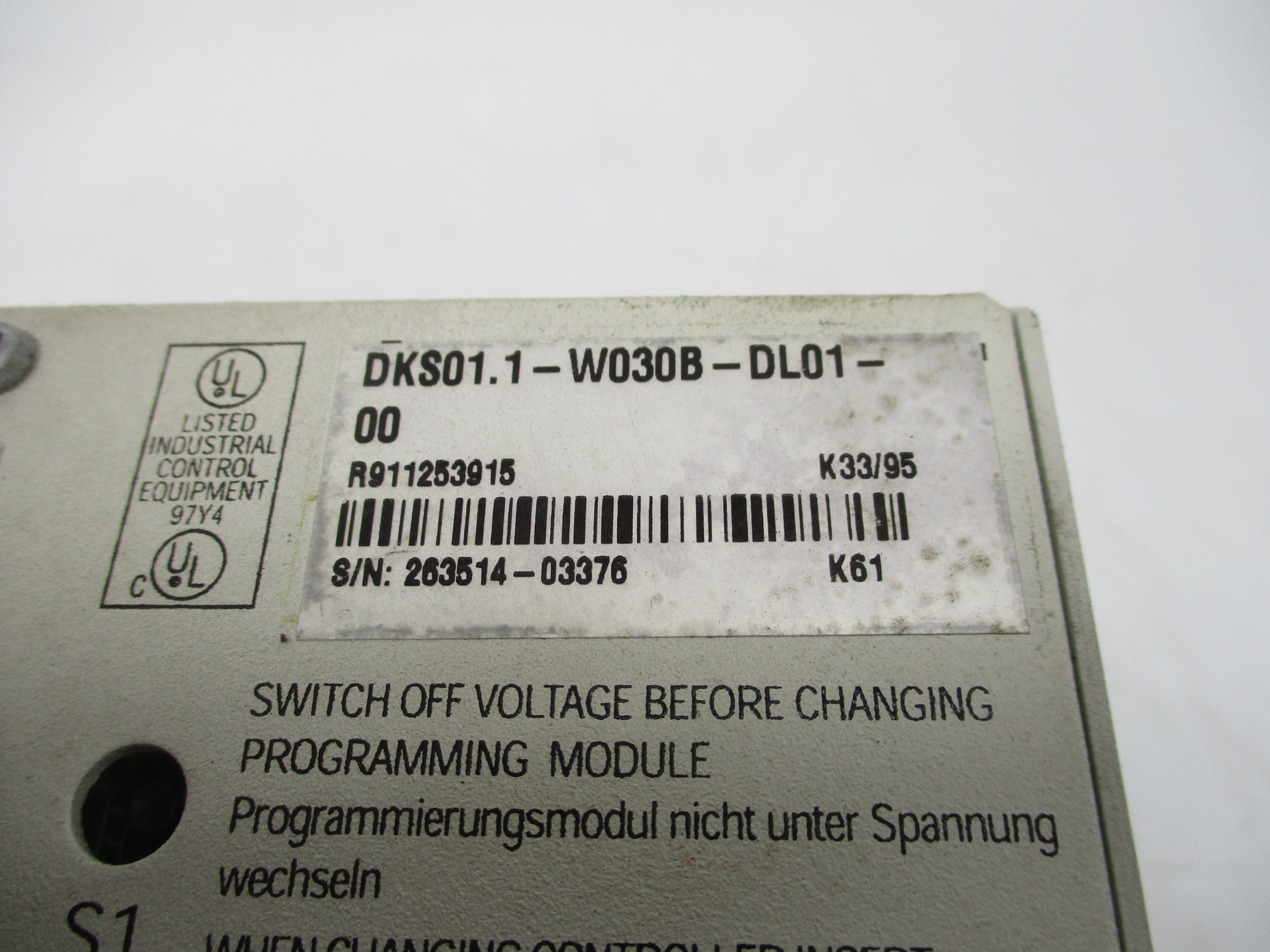 INDRAMAT DKS01.1-W030B-DL01-00 UNMP