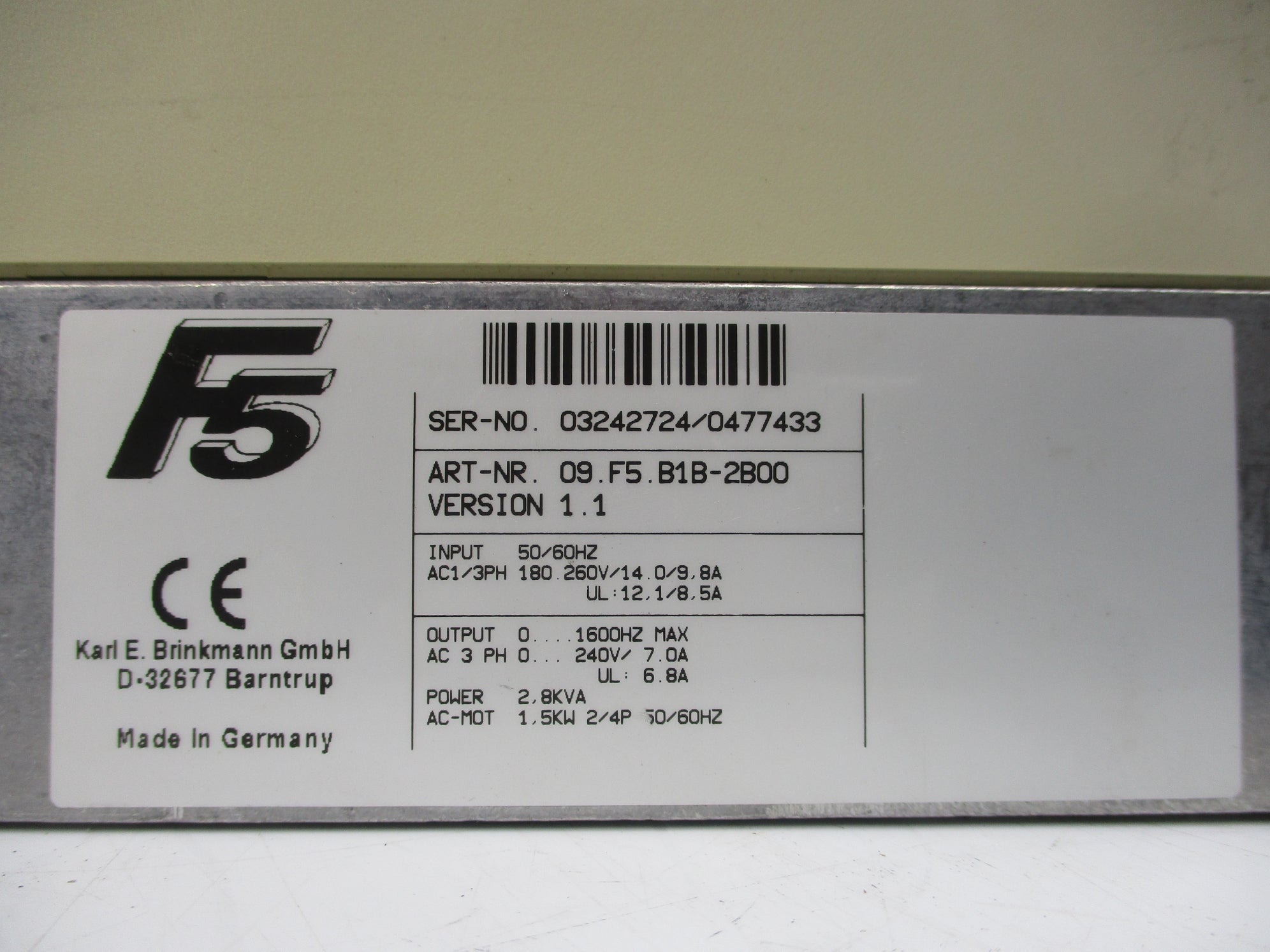 F5 09.F5.B1B-2B00 UNMP