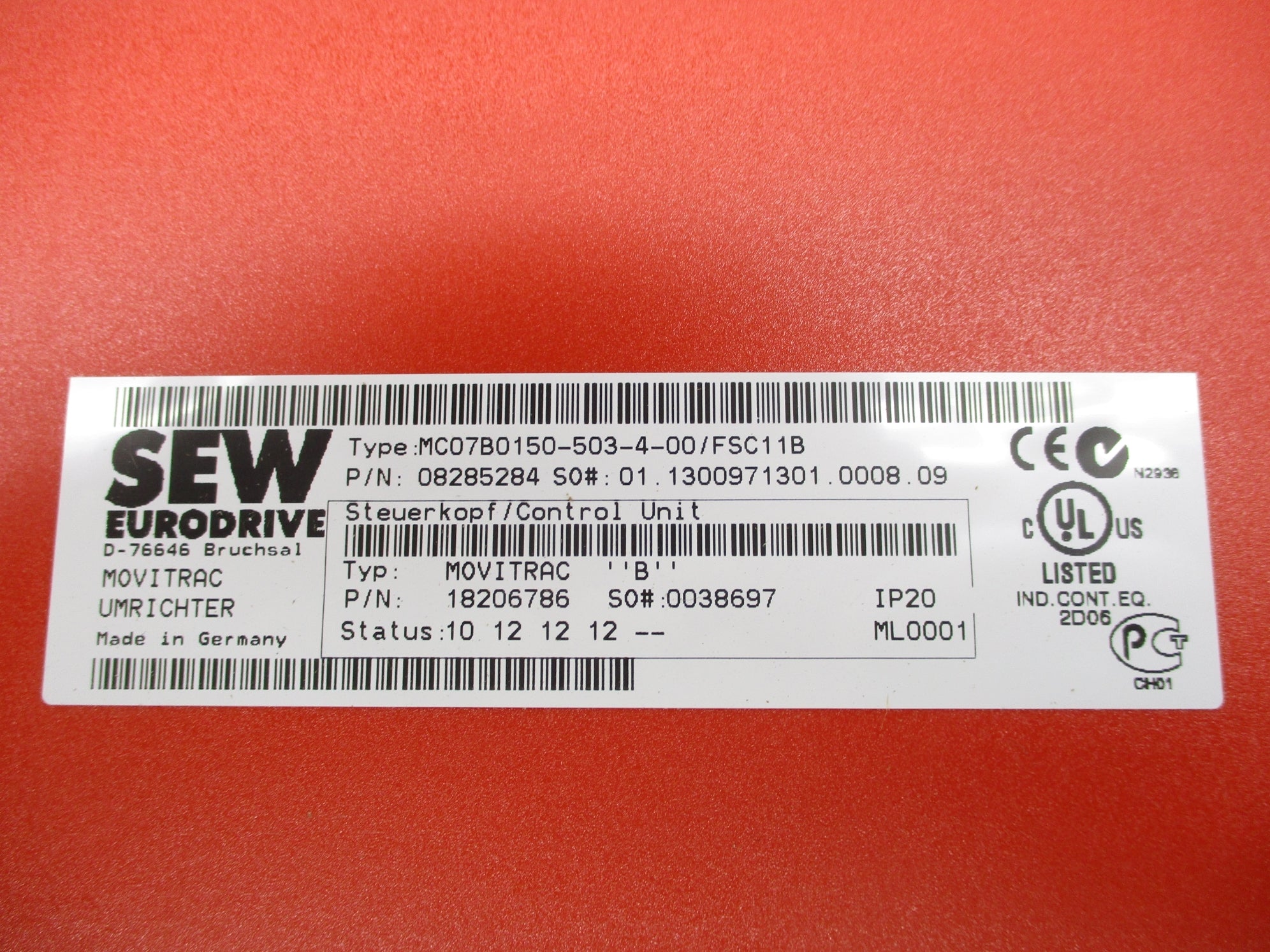 SEW EURODRIVE MC07B0150-503-4-00 NSMP