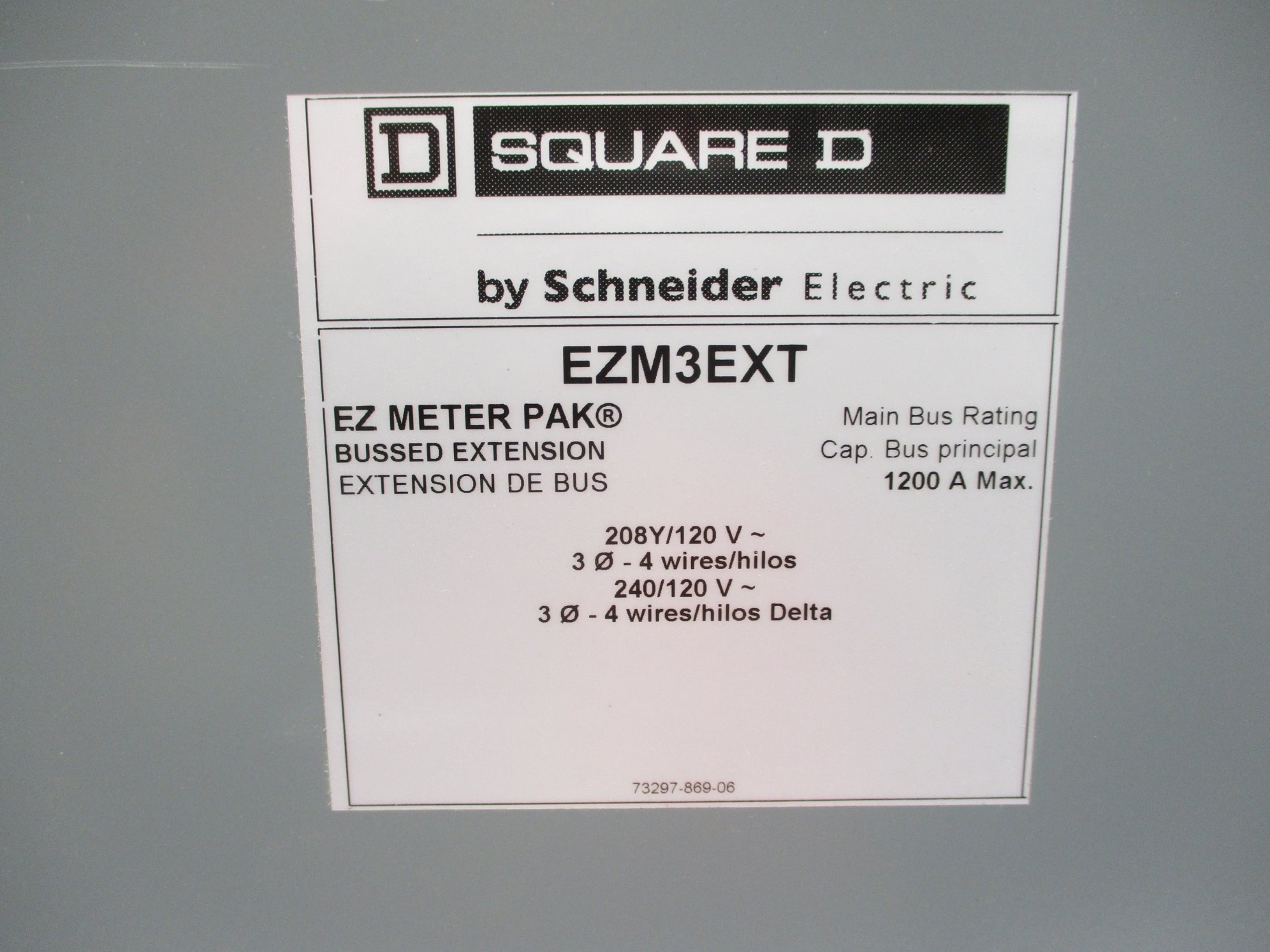 SQUARE D EZM3EXT SER. M03 120V 1200A NSMP
