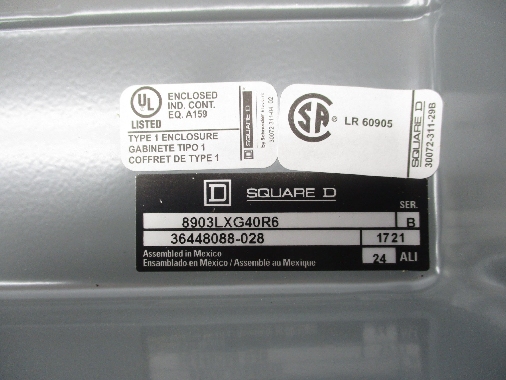 SQUARE D 8903LXG40V02R6 SER. B NSMP