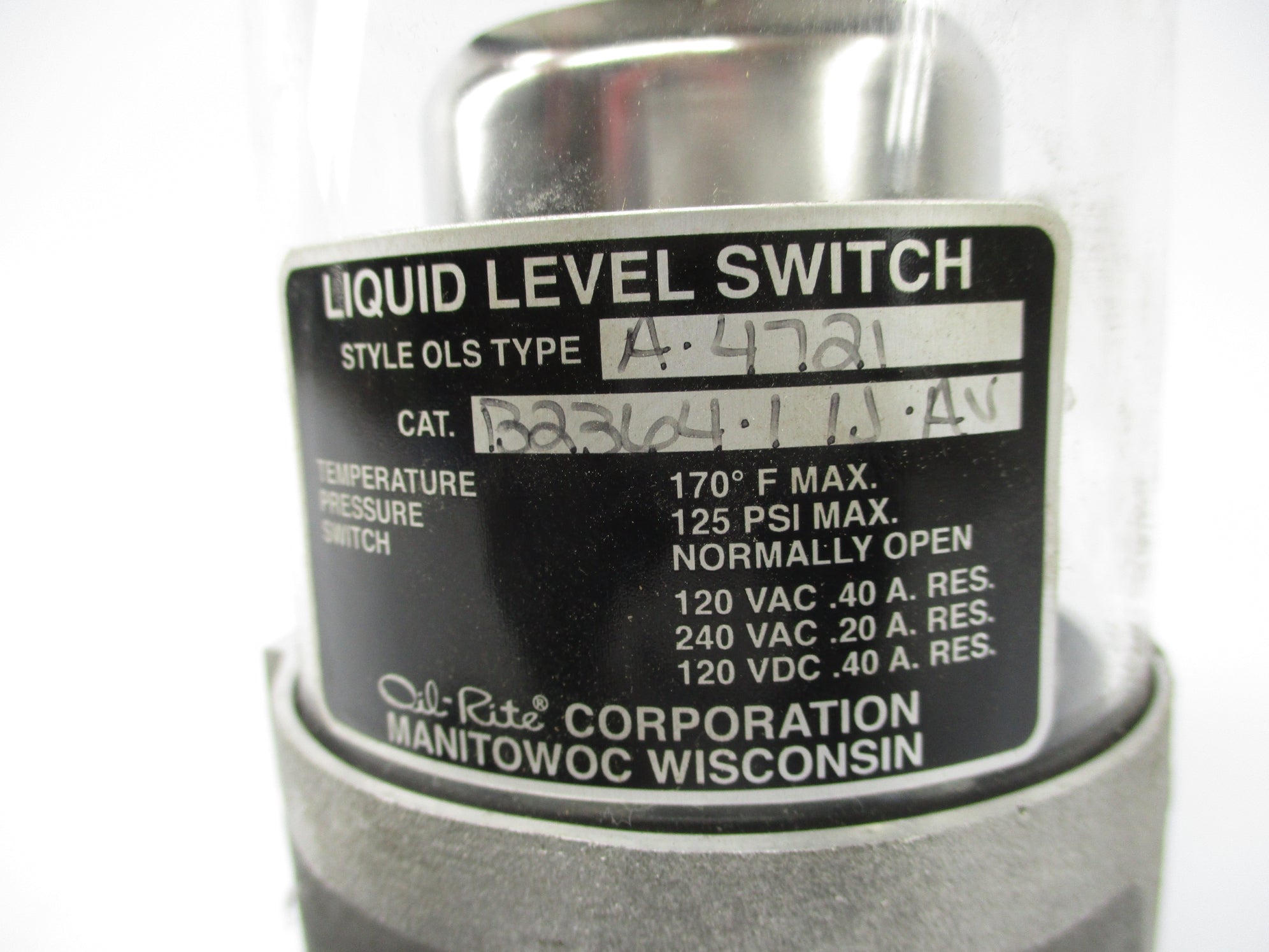 OIL-RITE B2364-11J-AV 125PSI NSNP