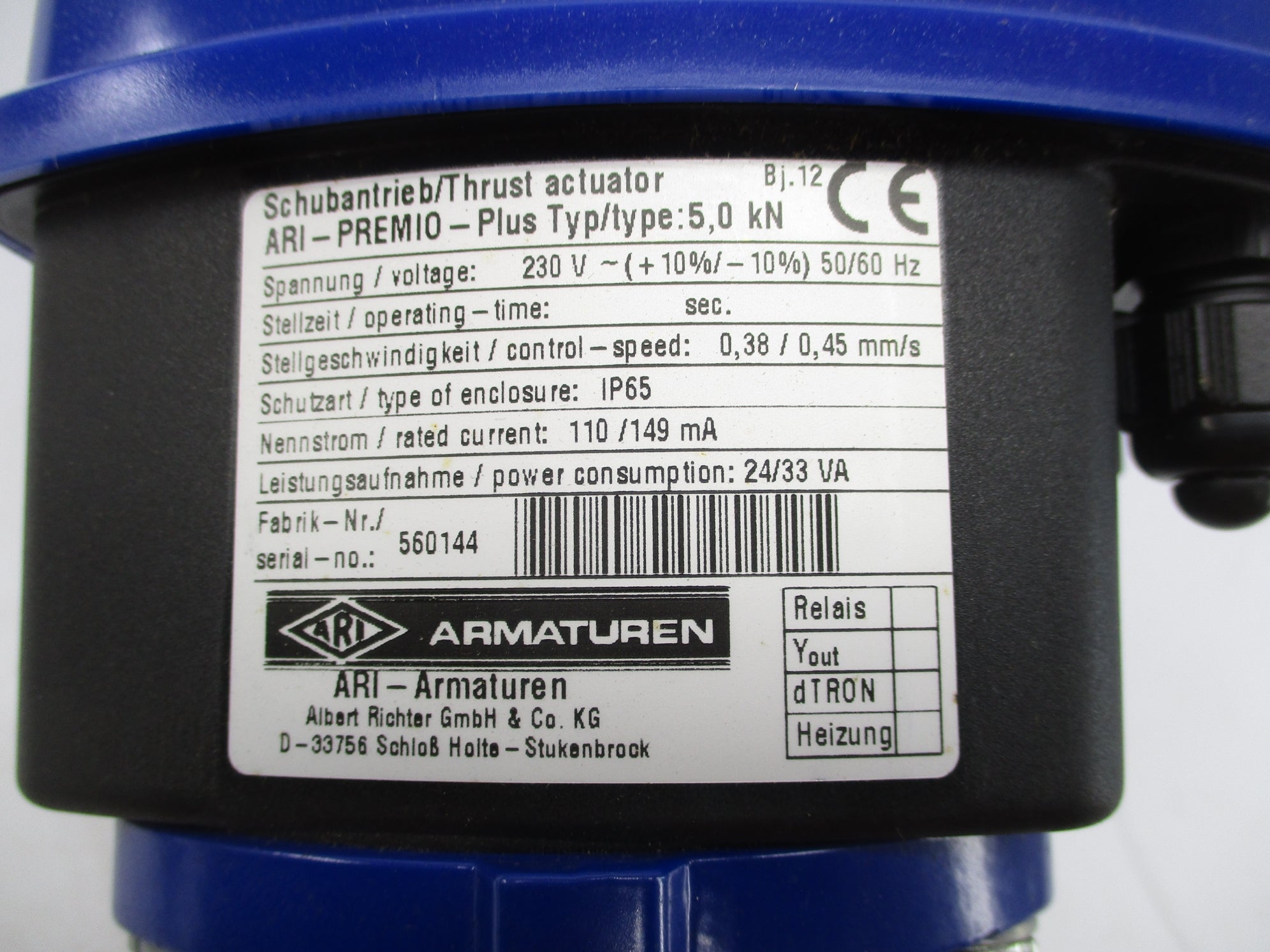 ARMATUREN ARI-PREMIO NSNP