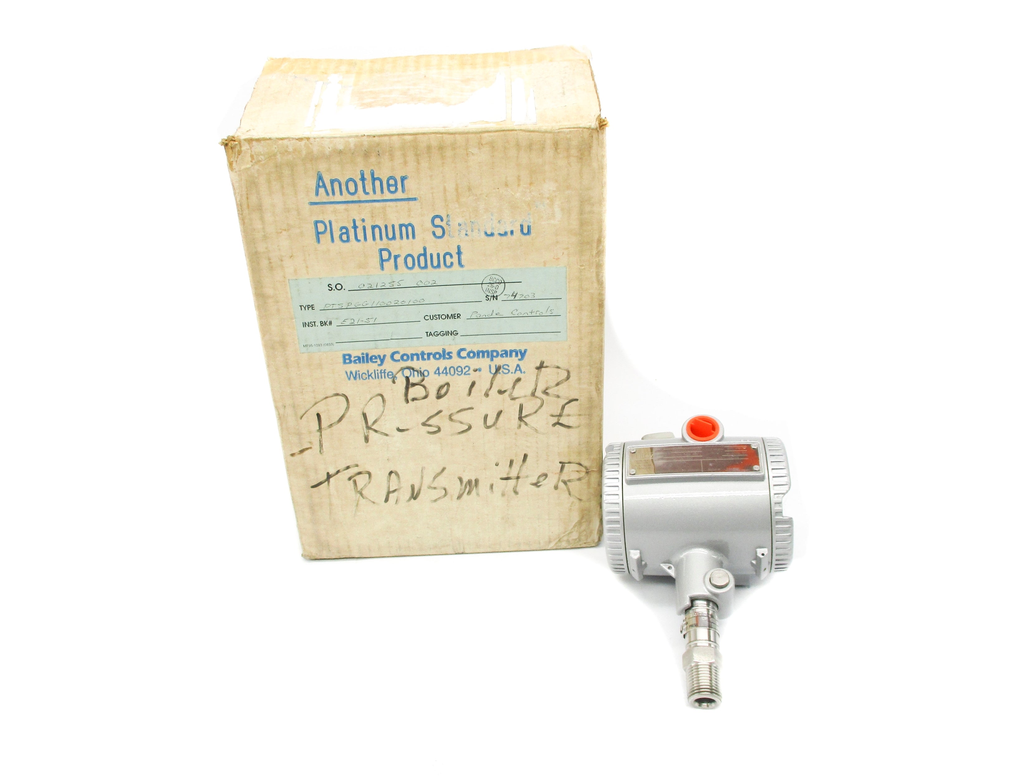 BAILEY CONTROLS PTSPGG110020100 0-450PSI NSMP
