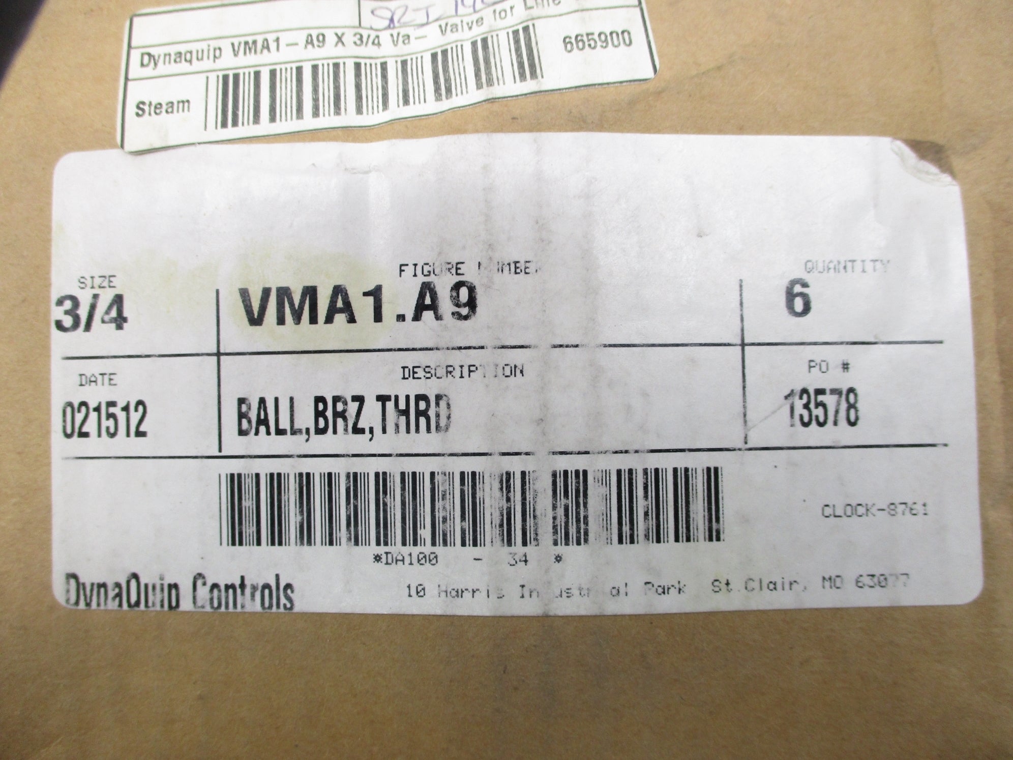 DYNAQUIP CONTROLS VMA1.A9 (PKG OF 6) NSMP