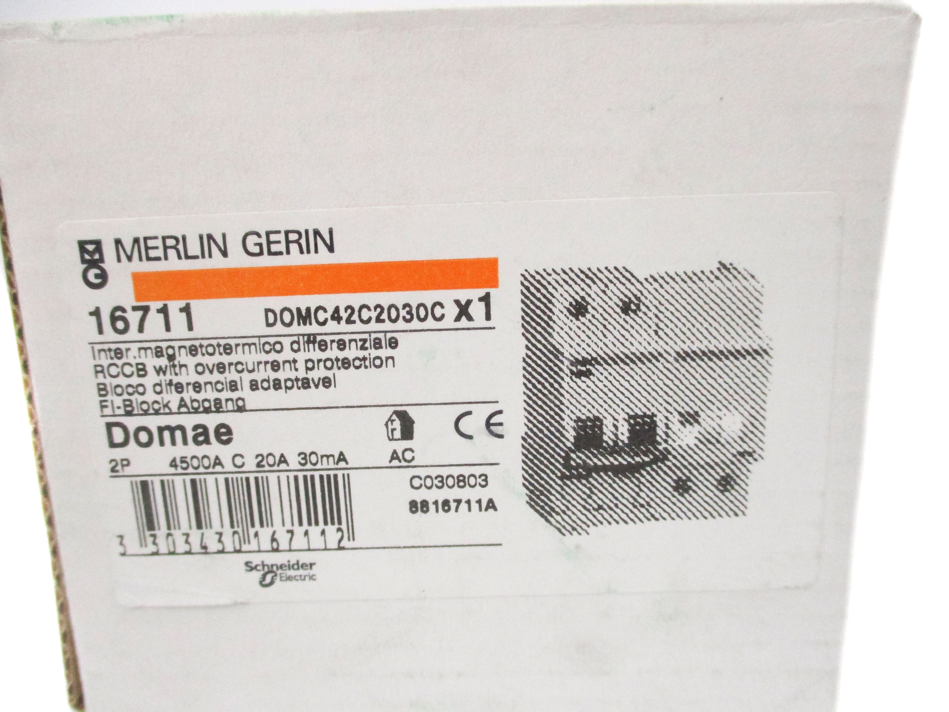 MERLIN GERIN DOMC42C2030C 16711 230V 20A NSMP