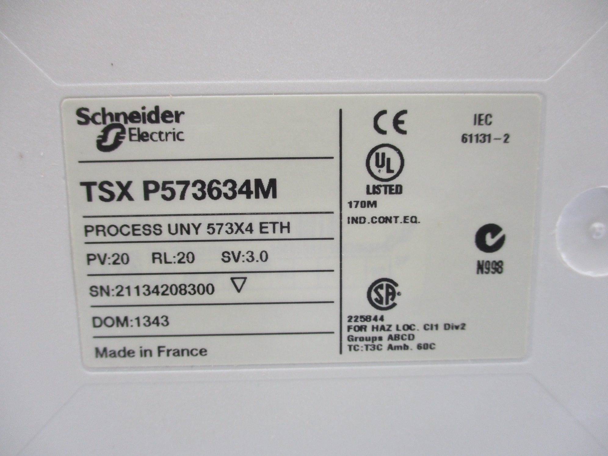 SCHNEIDER ELECTRIC TSXP573634M NSMP