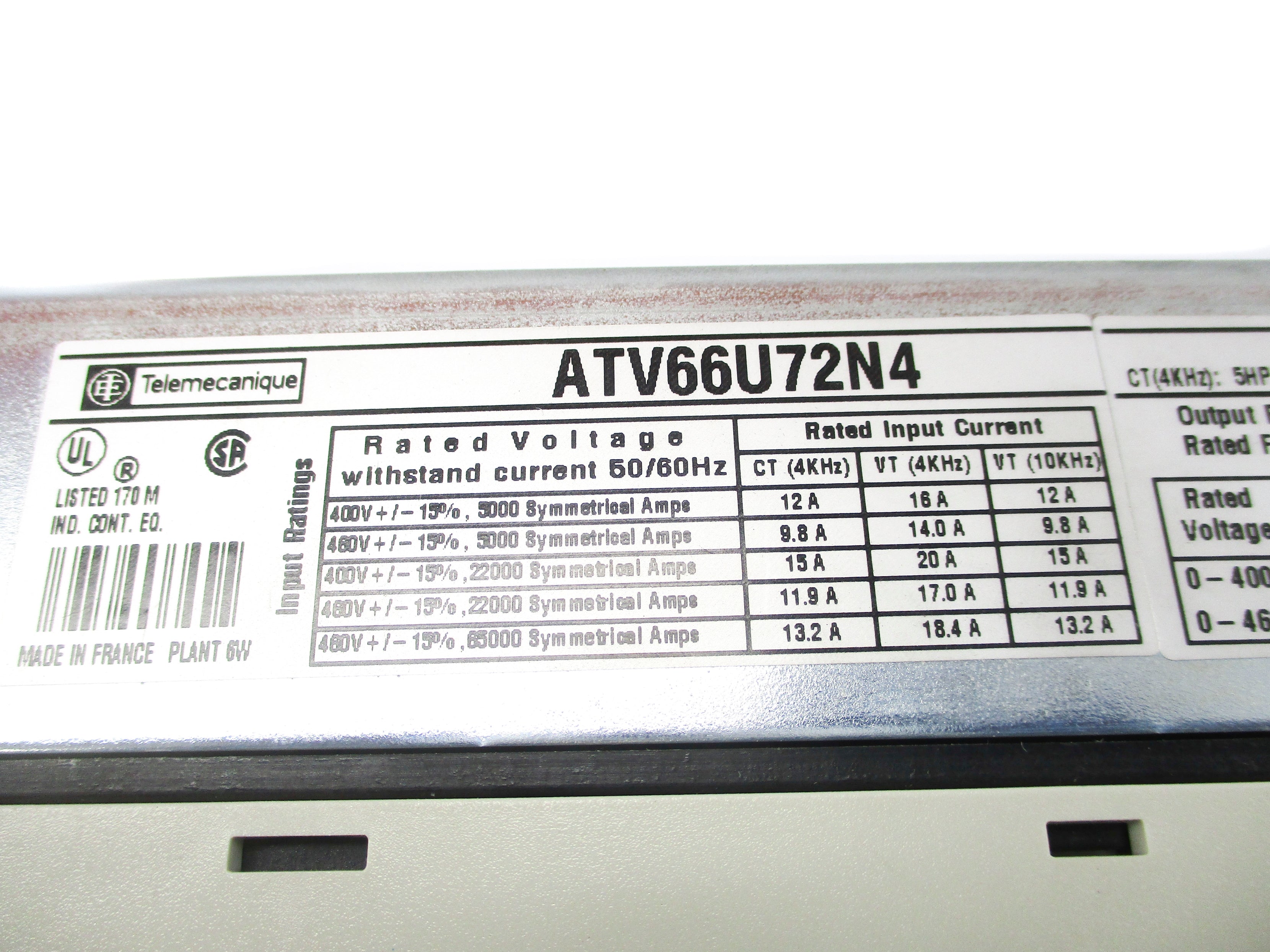 TELEMECANIQUE ATV66U72N4 NSNP