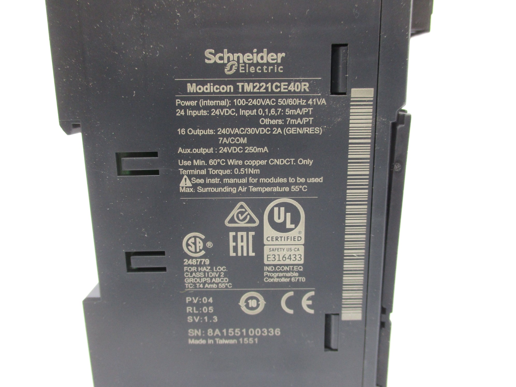 SCHNEIDER ELECTRIC TM221CE40R NSMP