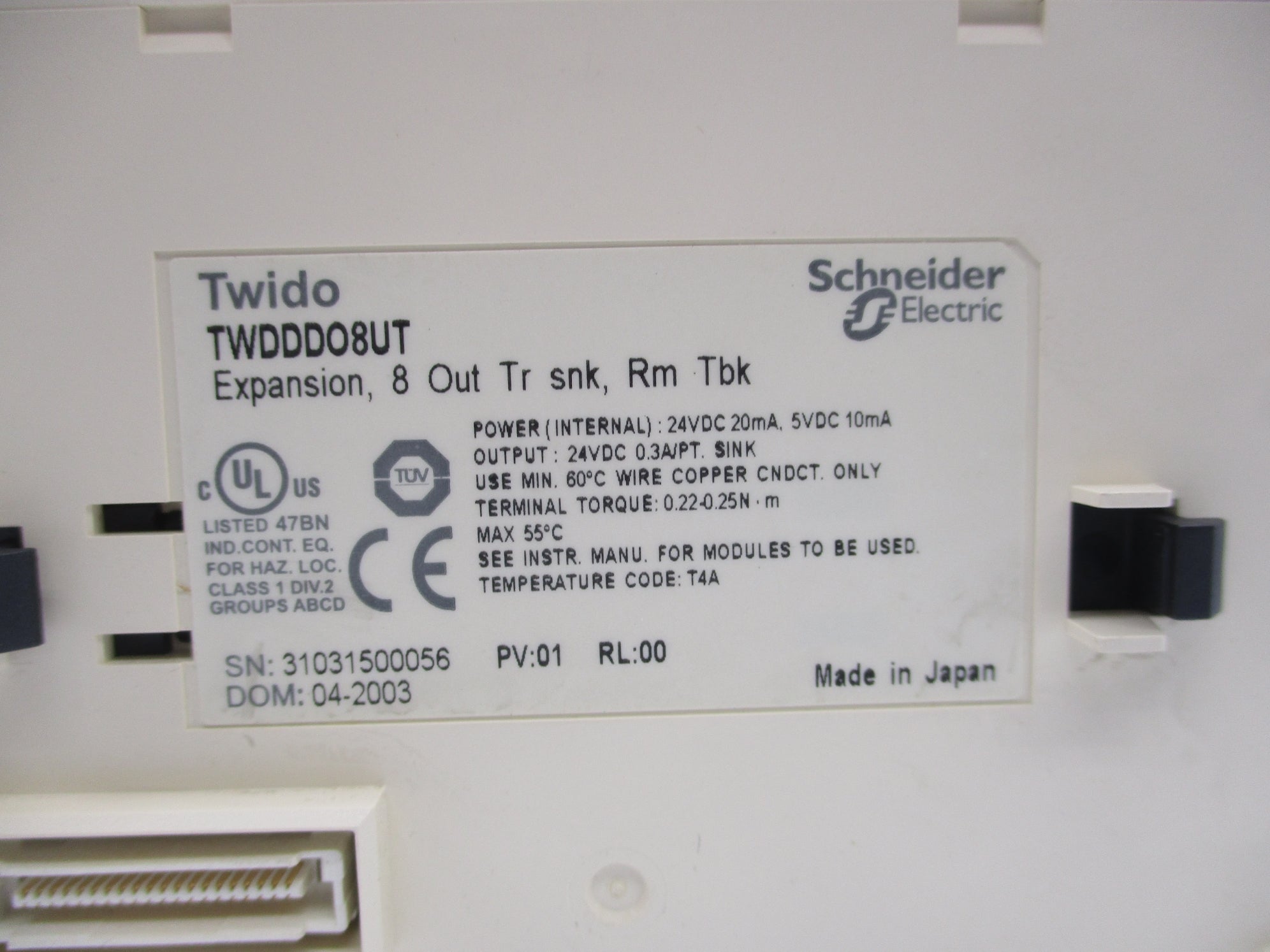 SCHNEIDER ELECTRIC TWDDD08UT NSMP