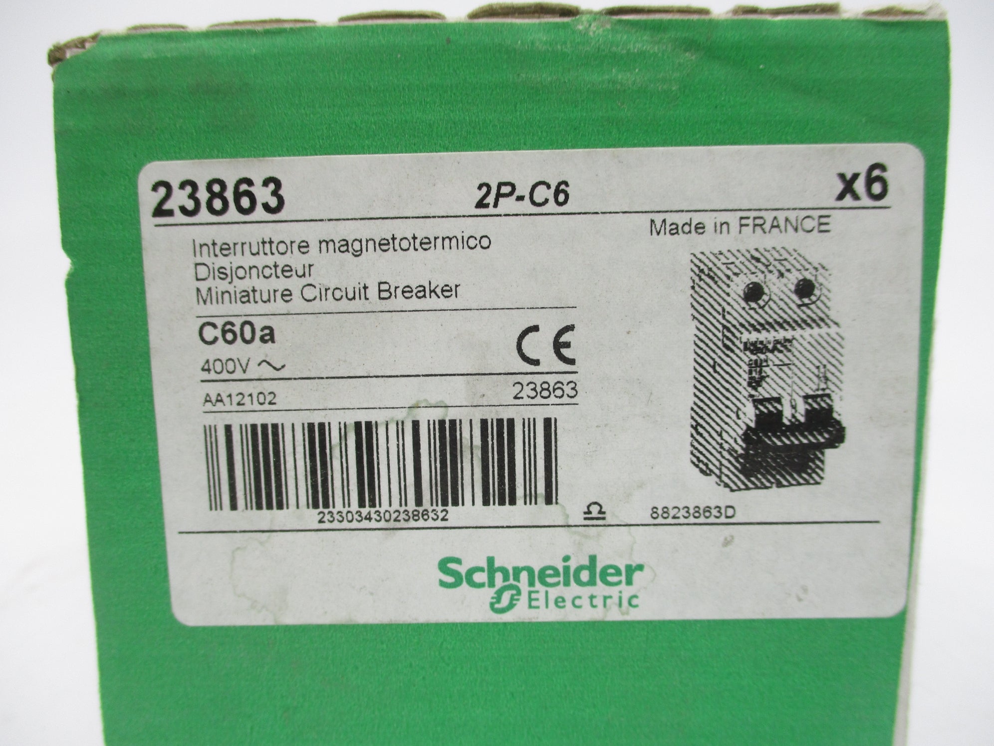 SCHNEIDER ELECTRIC 23863 400V (PKG OF 6) NSFS