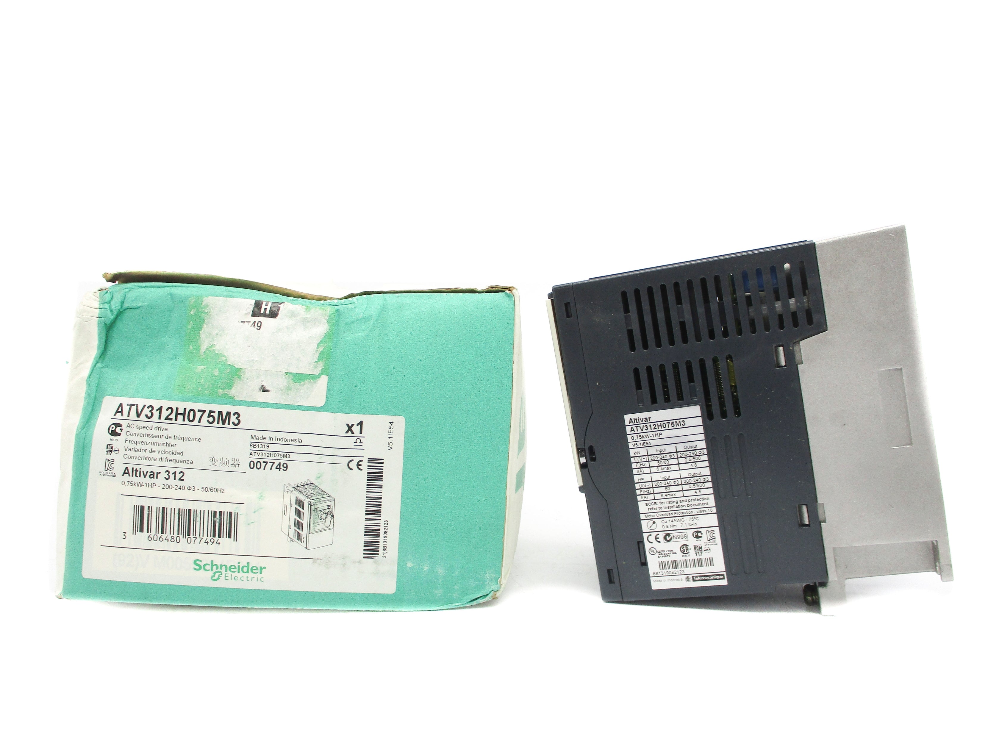 SCHNEIDER ELECTRIC ATV312H075M3 007749 NSMP