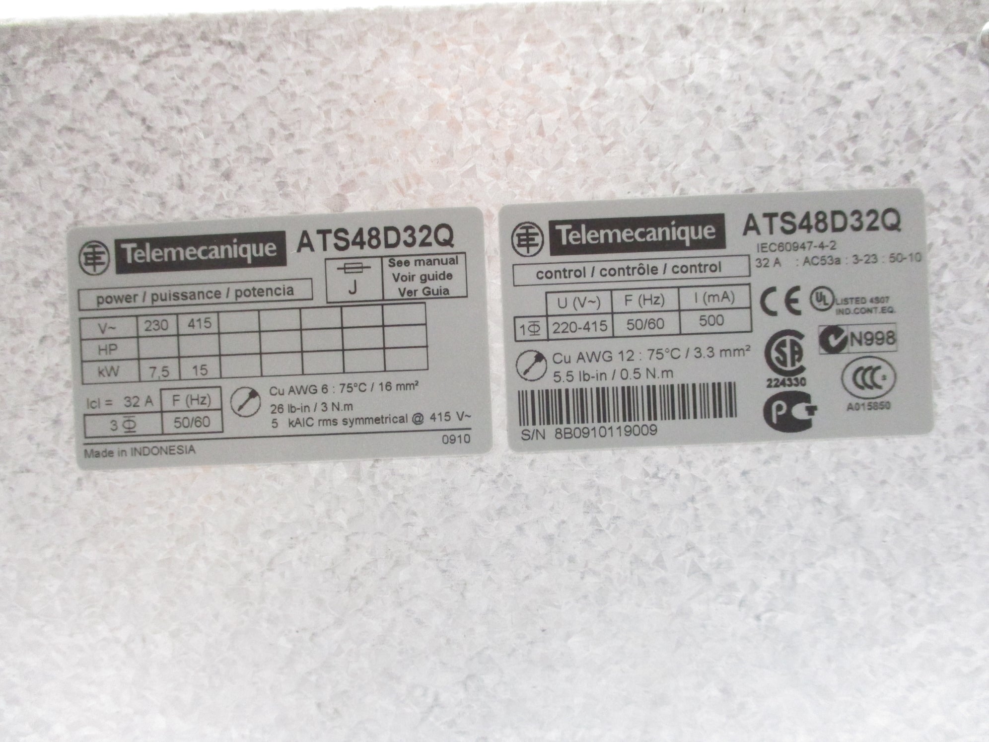 SCHNEIDER ELECTRIC ATS48D32Q NSMP