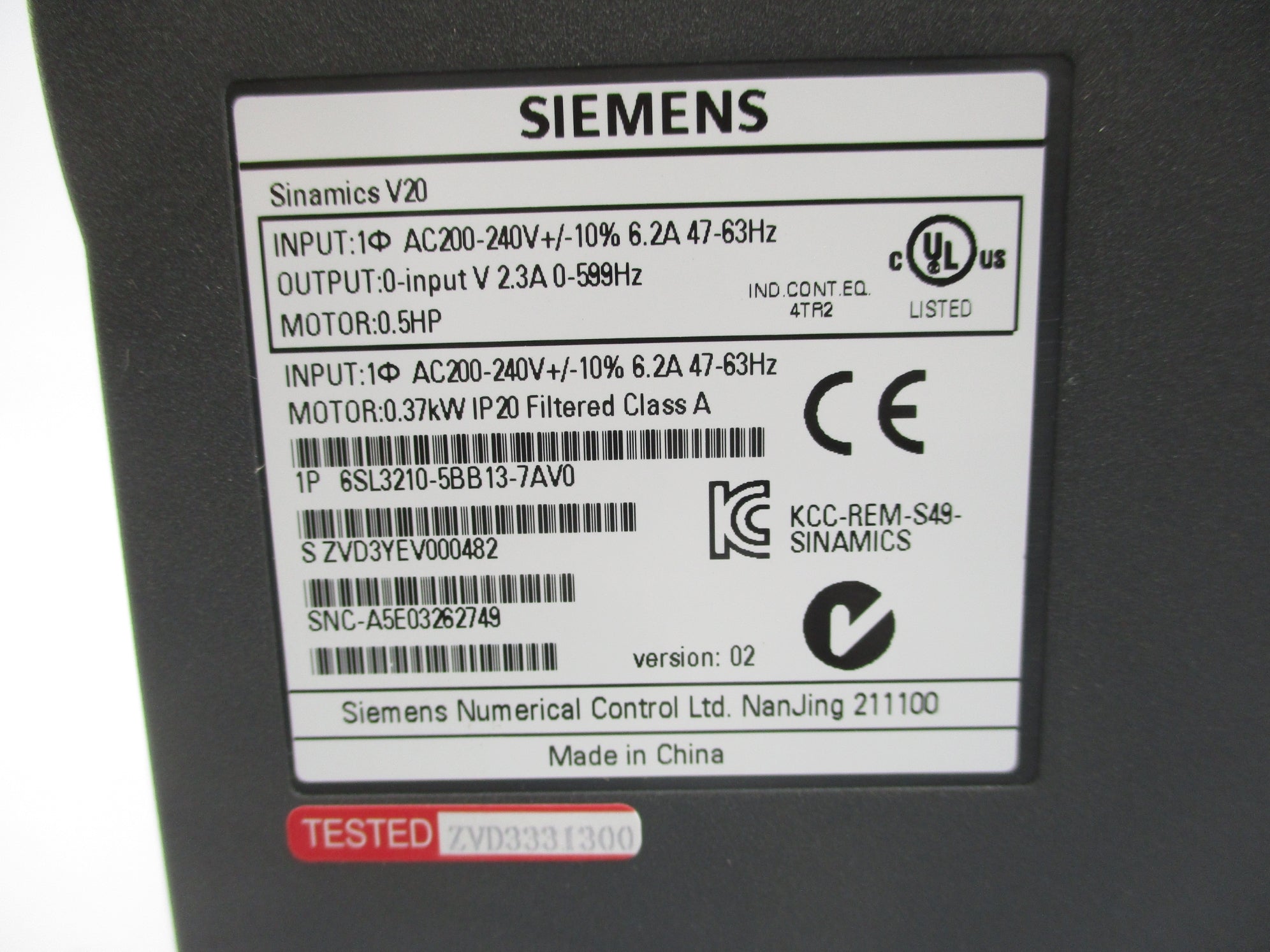 SIEMENS 6SL3210-5BB13-7AV0 NSMP