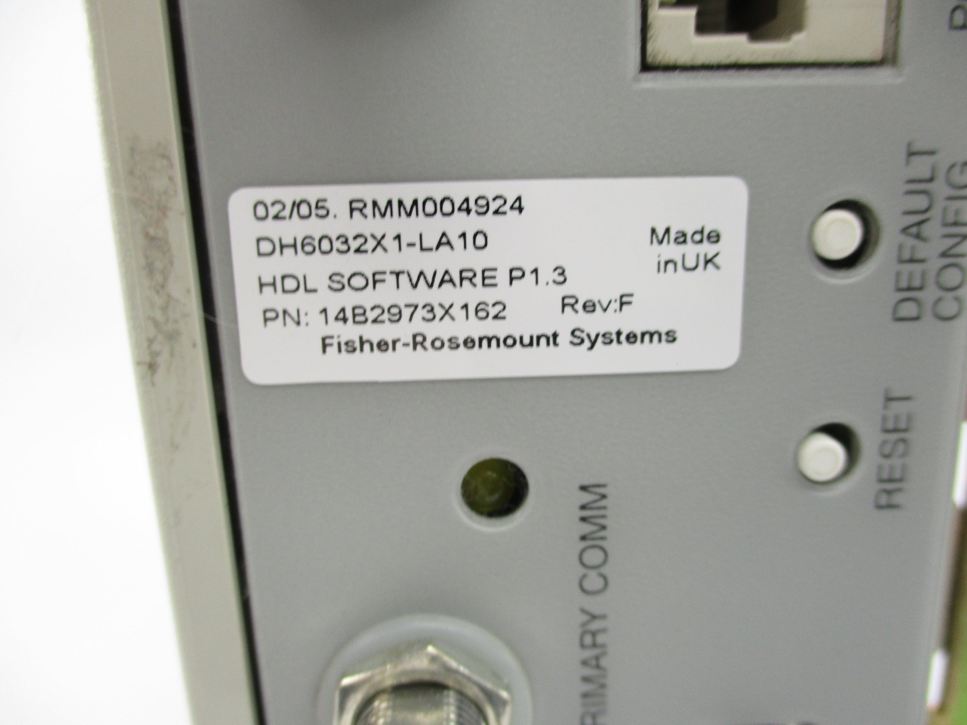FISHER ROSEMOUNT DH6032X1-A13 12P1122X03R UNMP
