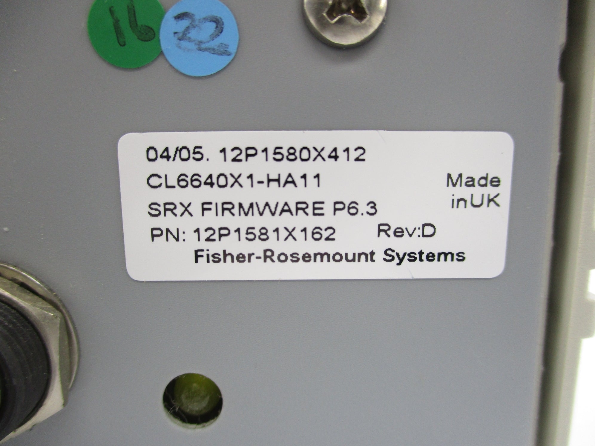 FISHER ROSEMOUNT CL6640X1-A4 12P1580X43R (AS PICTURED) UNMP