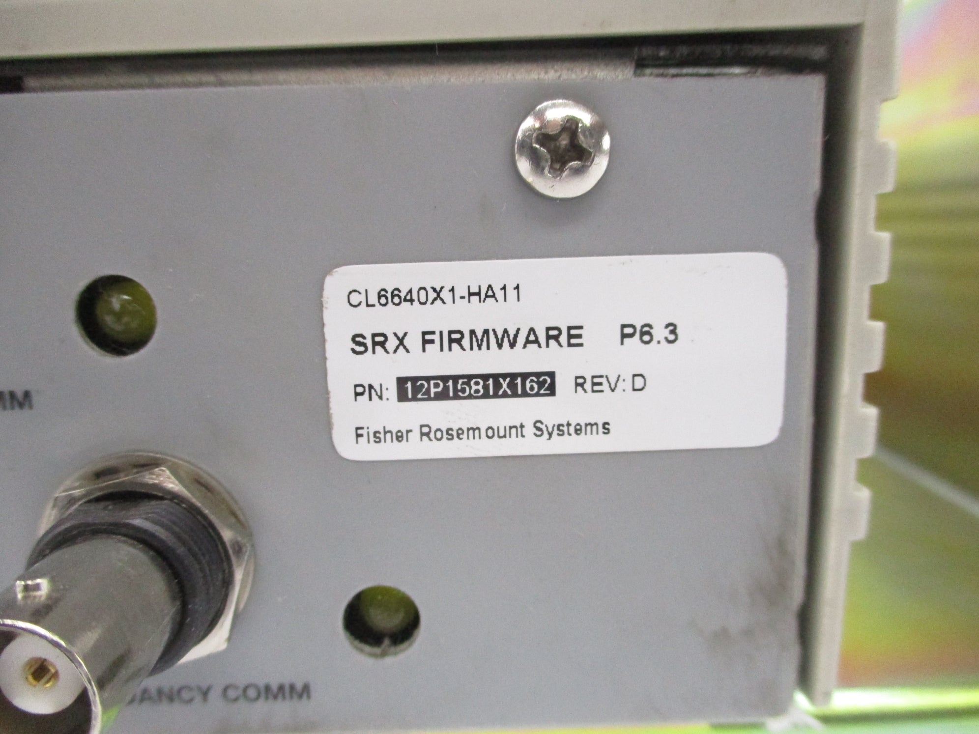 FISHER ROSEMOUNT CL6640X1-A4 12P1580X43R UNMP