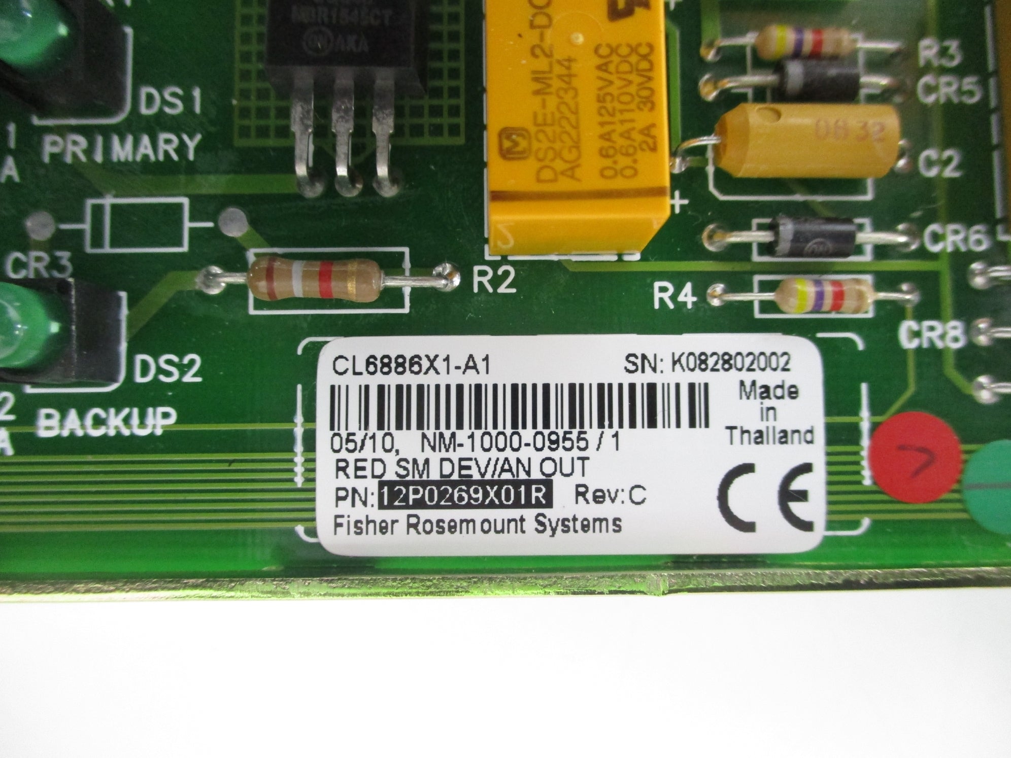 FISHER ROSEMOUNT CL6886X1-A1 12P0269X01R REV. C UNMP