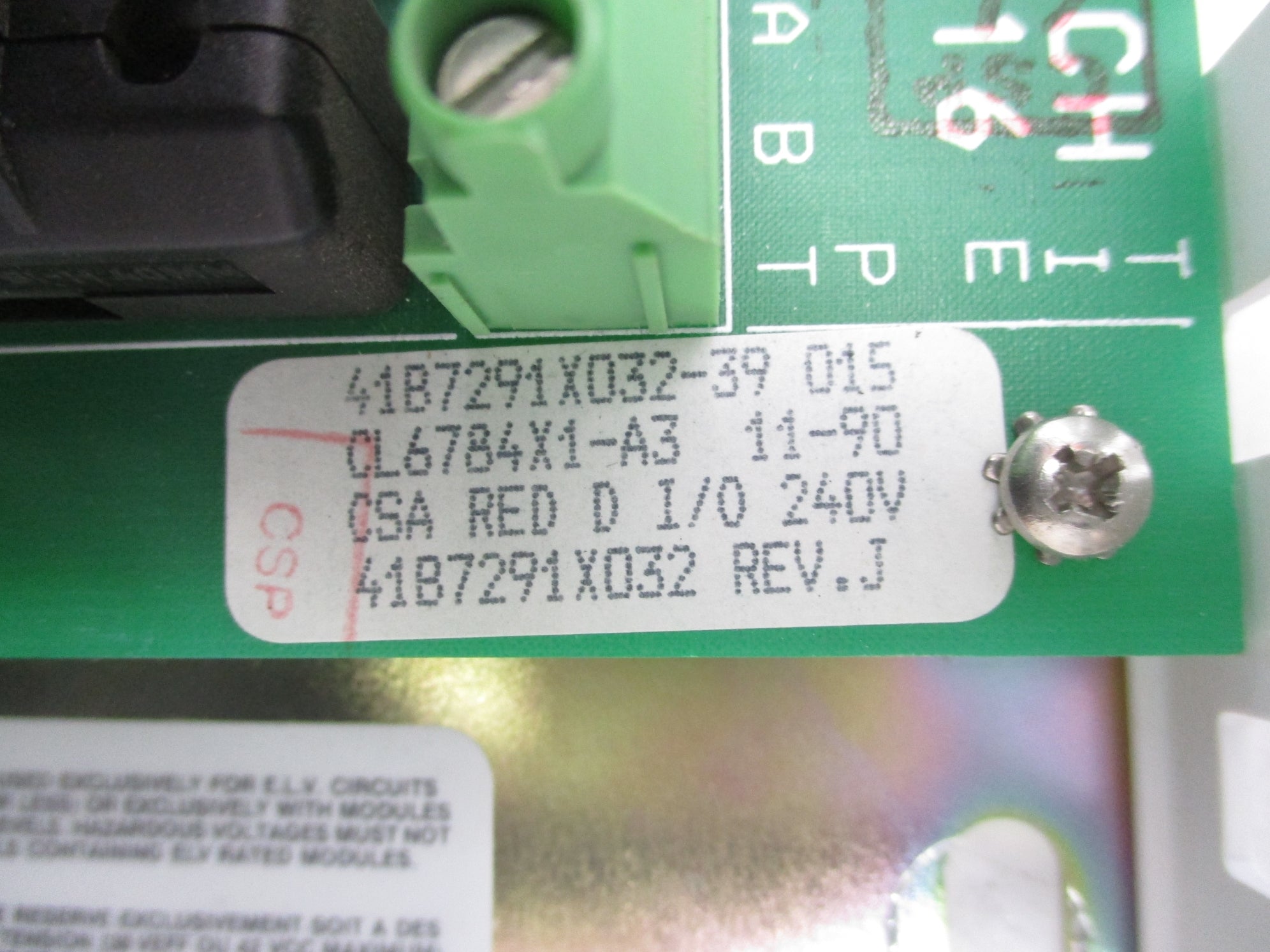 FISHER ROSEMOUNT CL6784X1-A3 41B7291X032 REV. J UNMP
