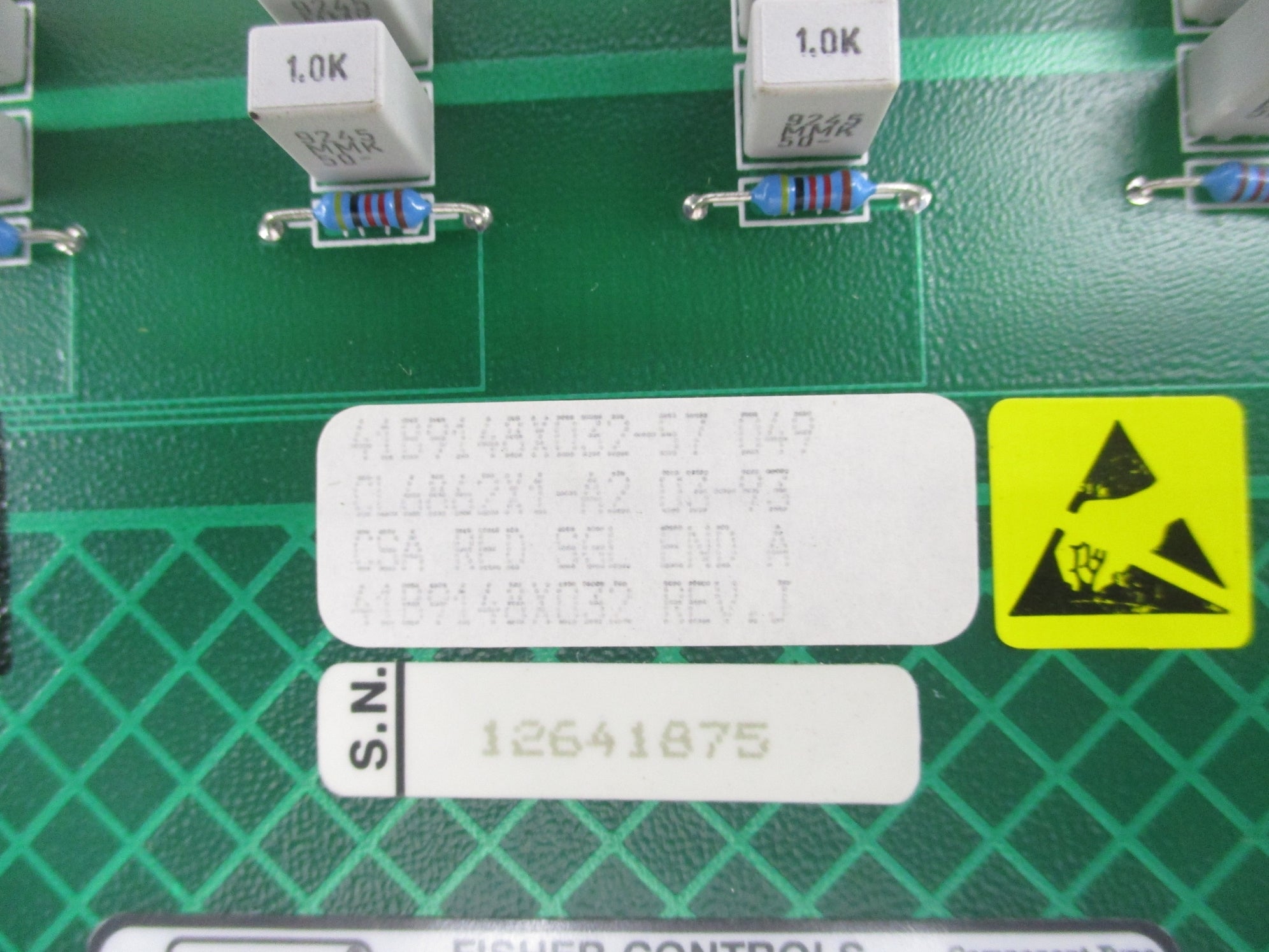 FISHER ROSEMOUNT CL6862X1-A2 41B9148X032 REV. J UNMP