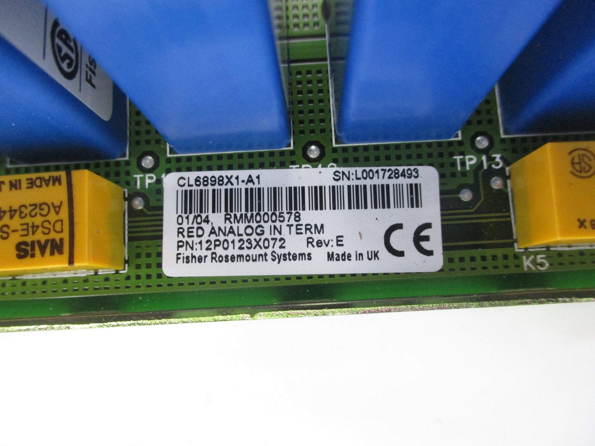 FISHER ROSEMOUNT CL6898X1-A1 12P0123X072 REV. E (AS PICTURED) UNMP