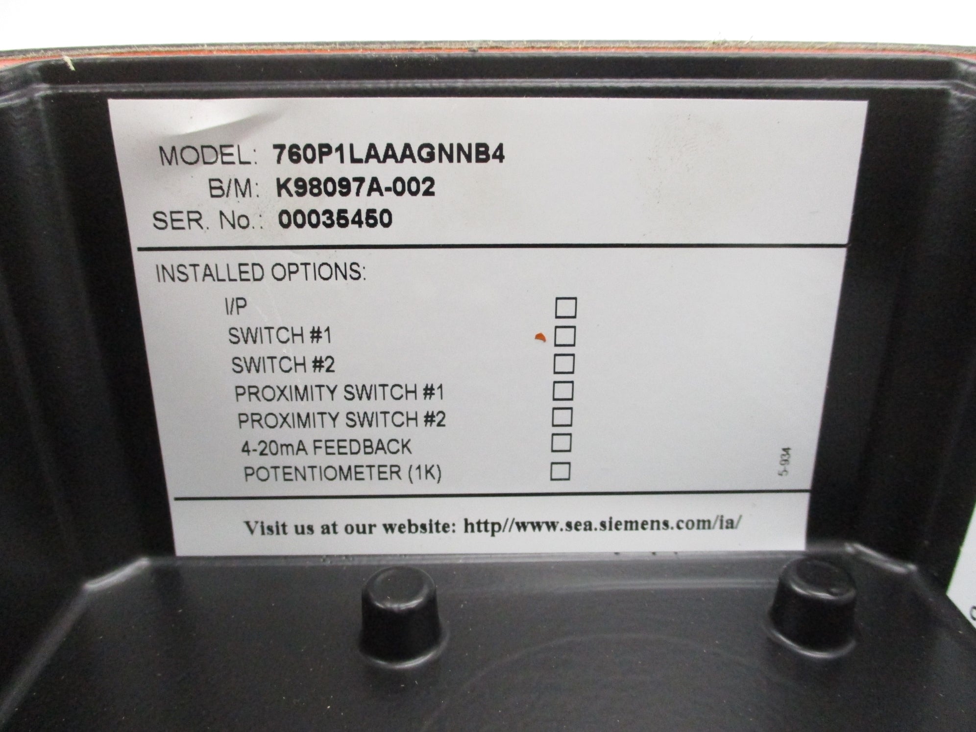 SIEMENS 760P1LAAAGNNB4 (AS PICTURED) UNMP