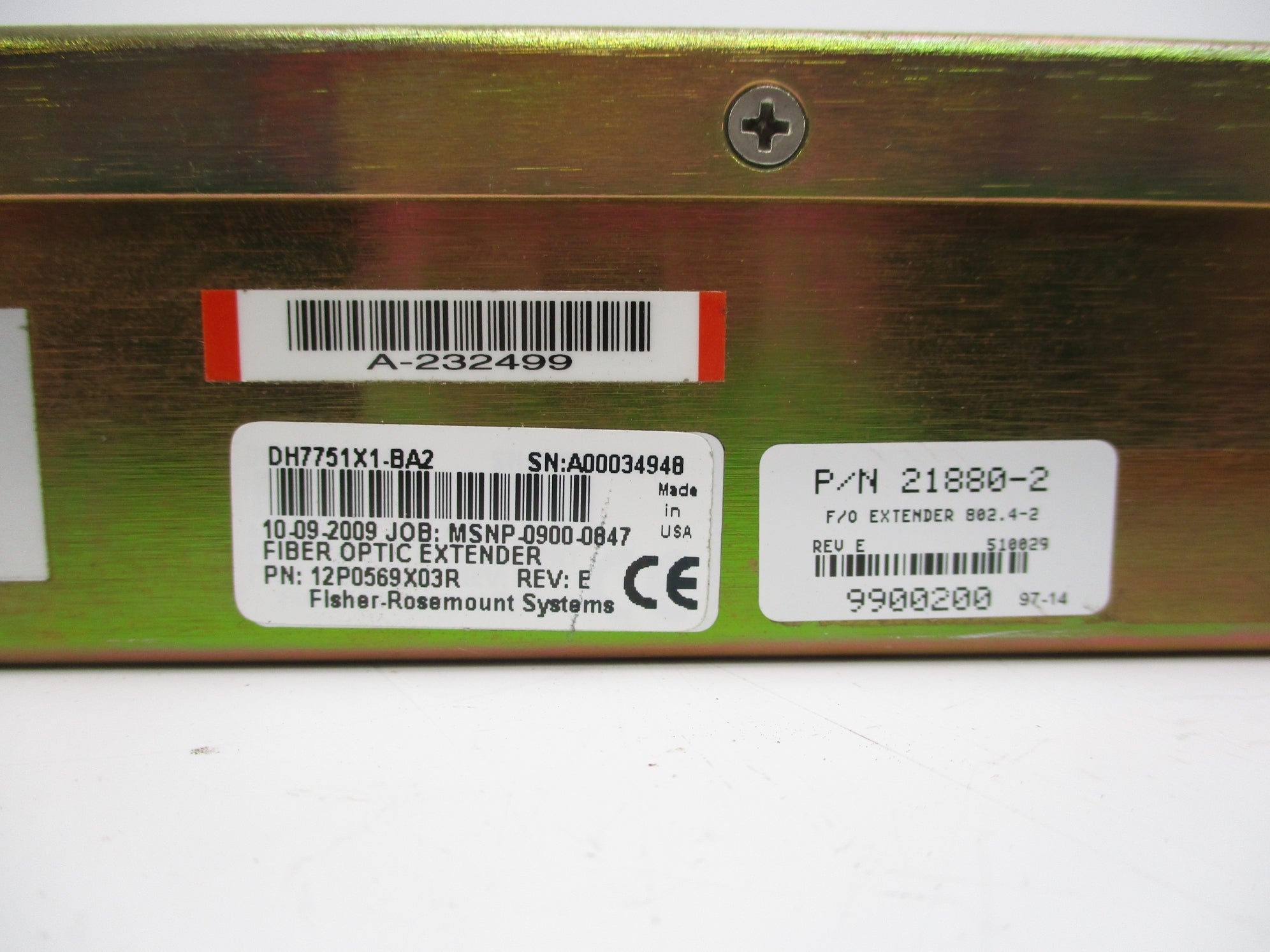 FISHER ROSEMOUNT DH7751X1-BA2 12P0569X03R UNMP