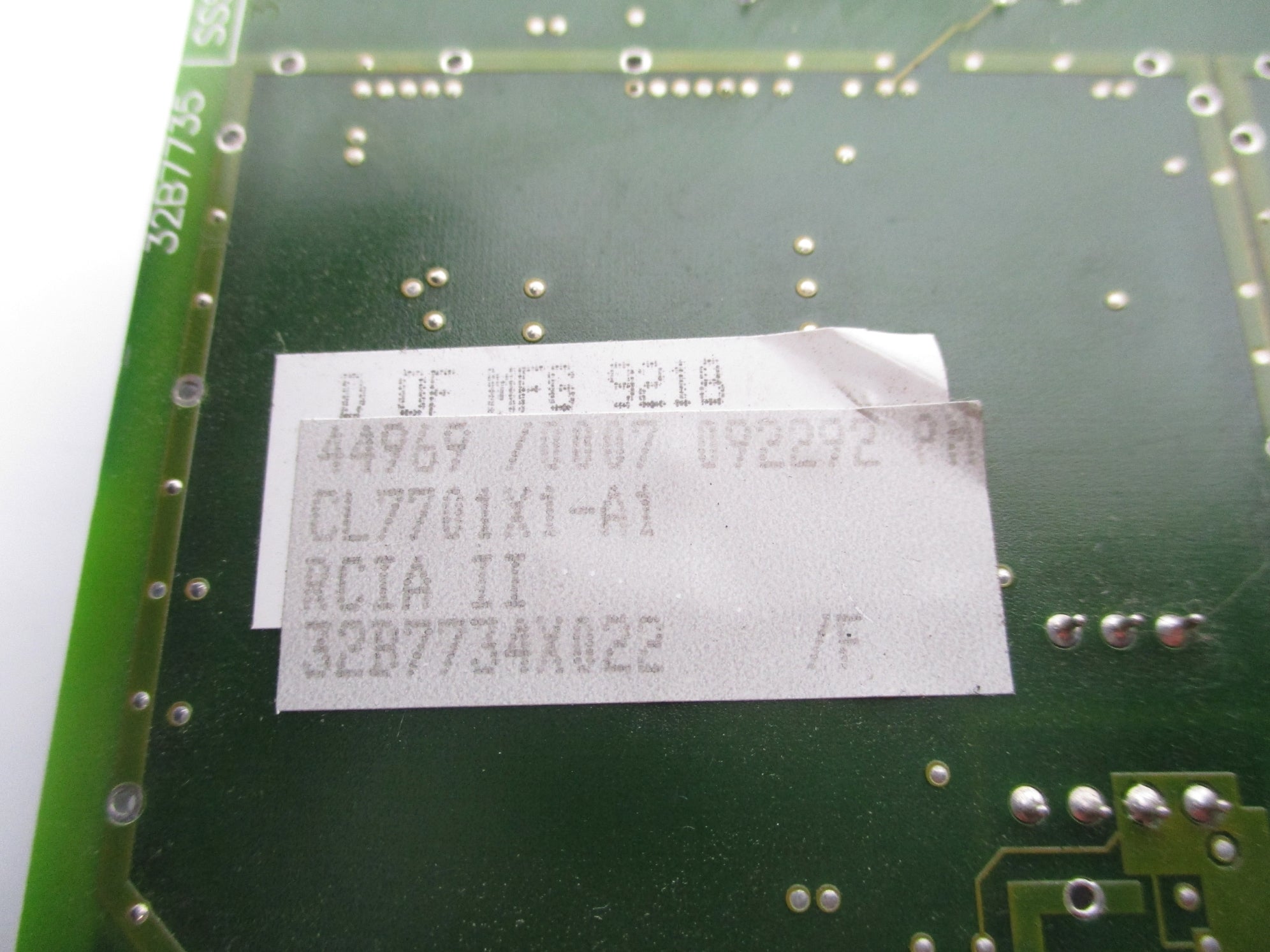 FISHER ROSEMOUNT CL7701X1-A1 32B7734X022 REV. F UNMP