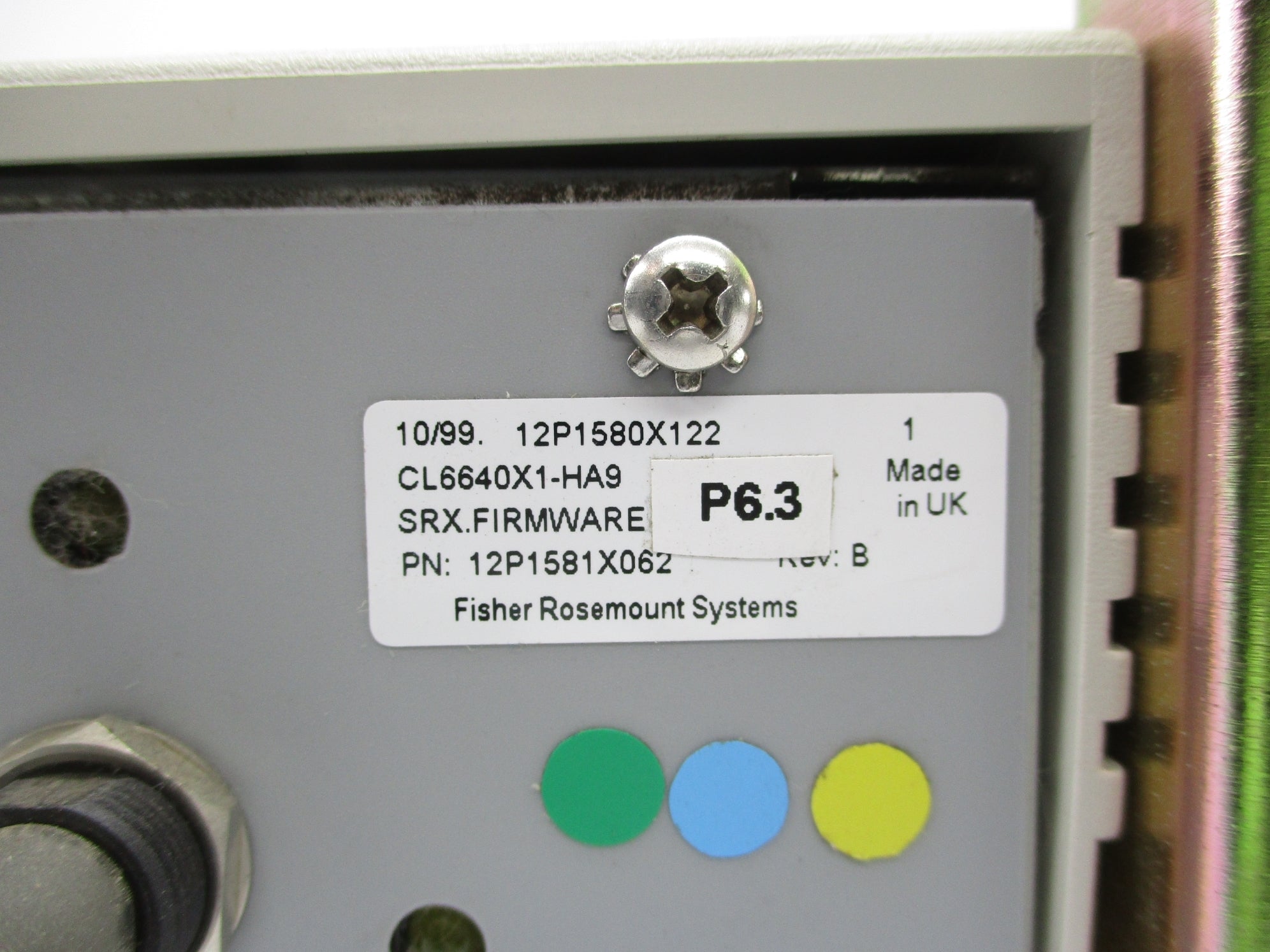 FISHER ROSEMOUNT CL6640X1-A4 12P1580X122 (AS PICTURED) UNMP