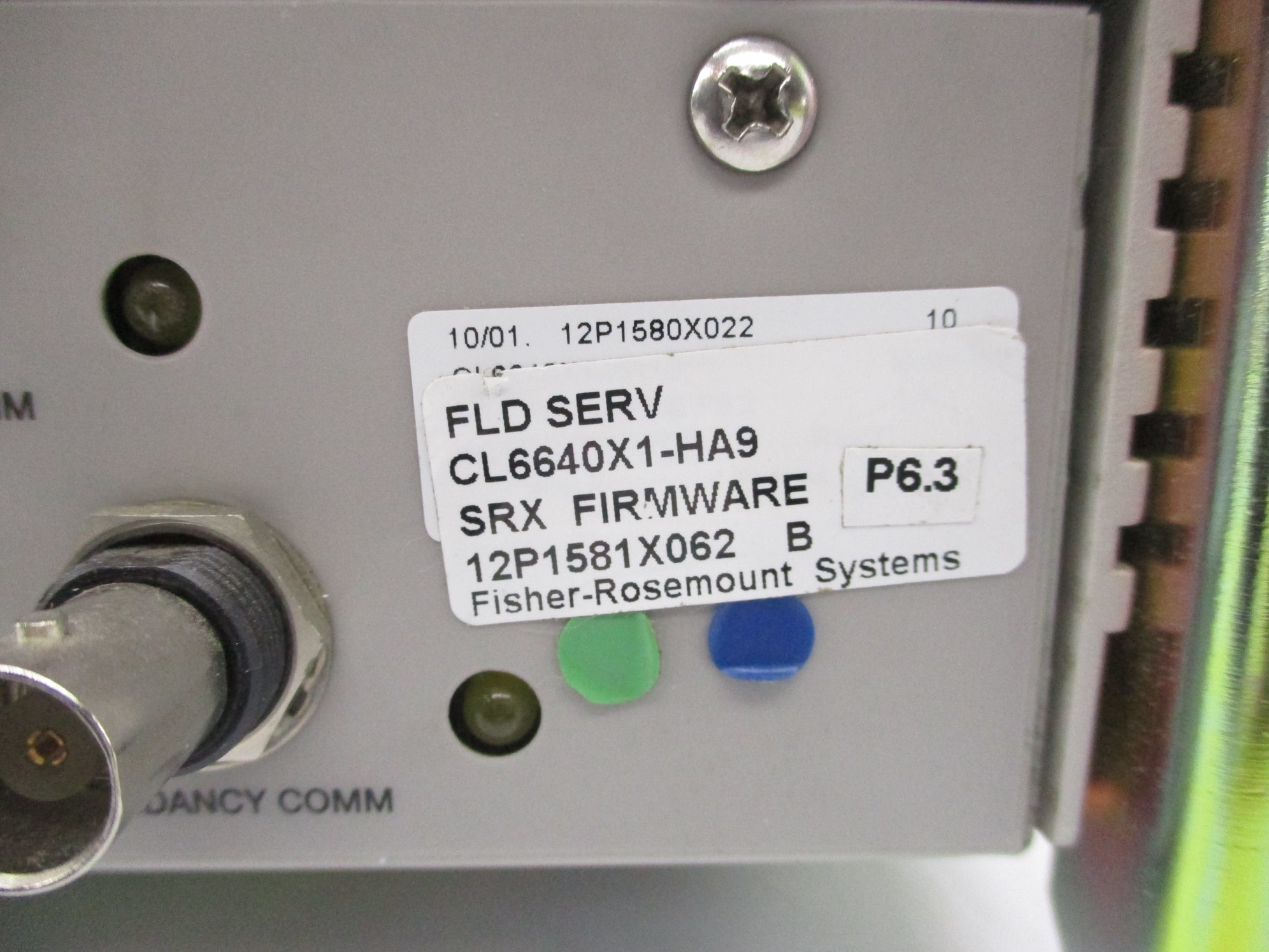 FISHER ROSEMOUNT CL6640X1-A4 12P1580X02R UNMP
