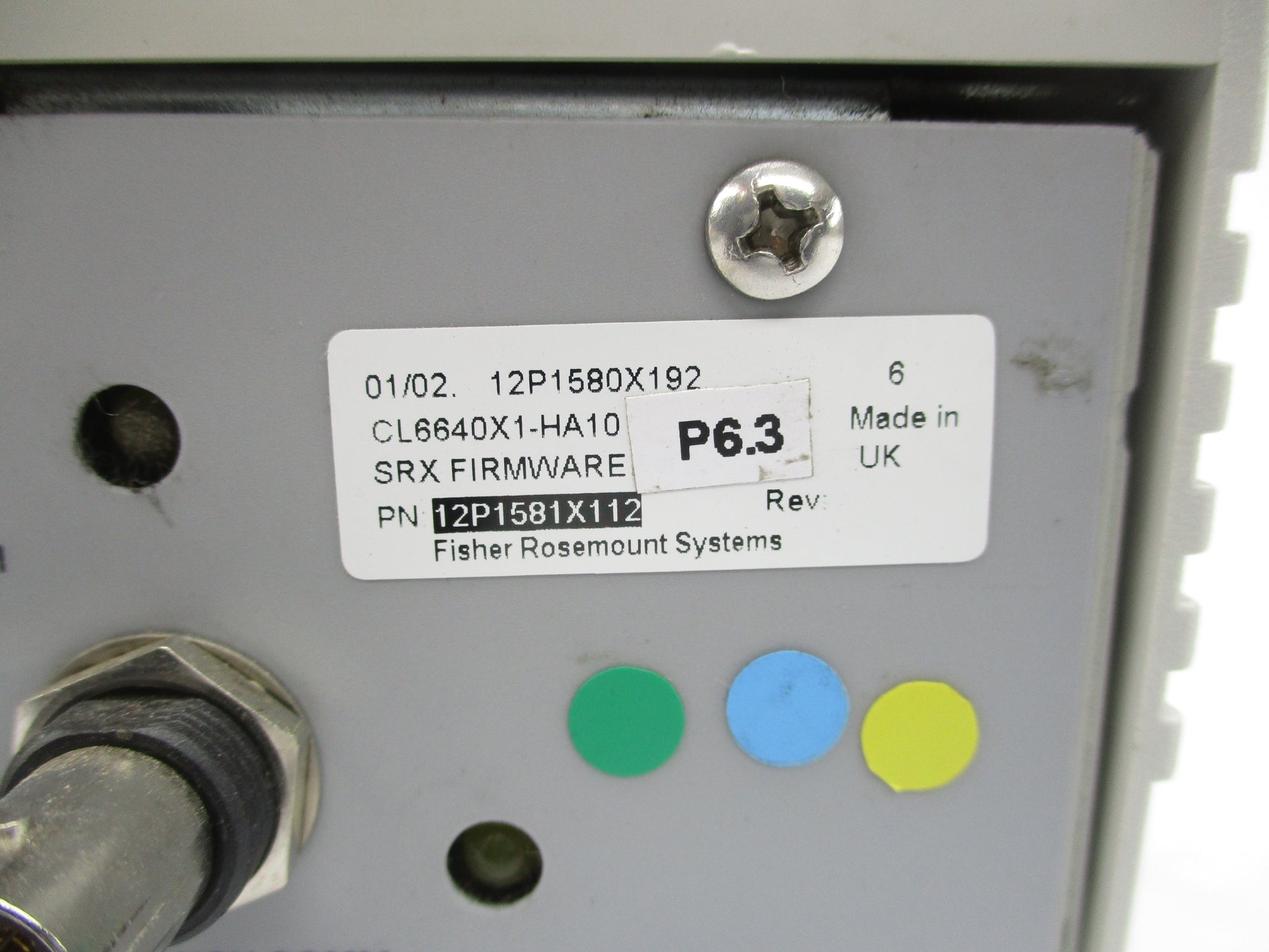 FISHER ROSEMOUNT CL6640X1-A4 12P1580X19R (AS PICTURED) UNMP