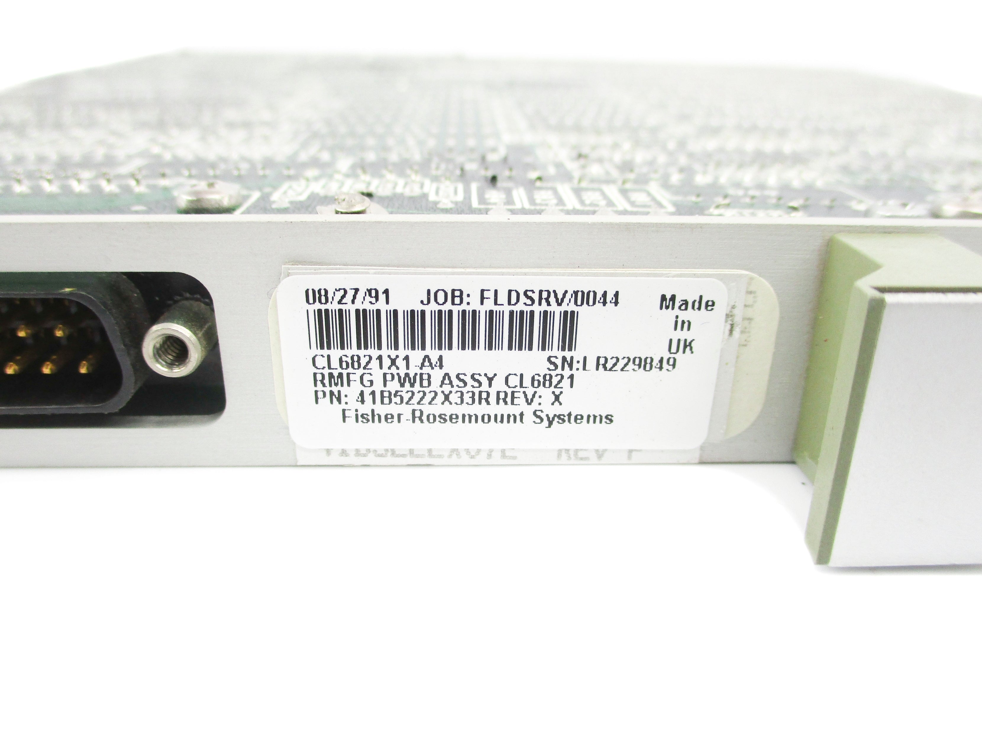 FISHER ROSEMOUNT CL6821X1-A4 41B5222X33R REV. X UNMP