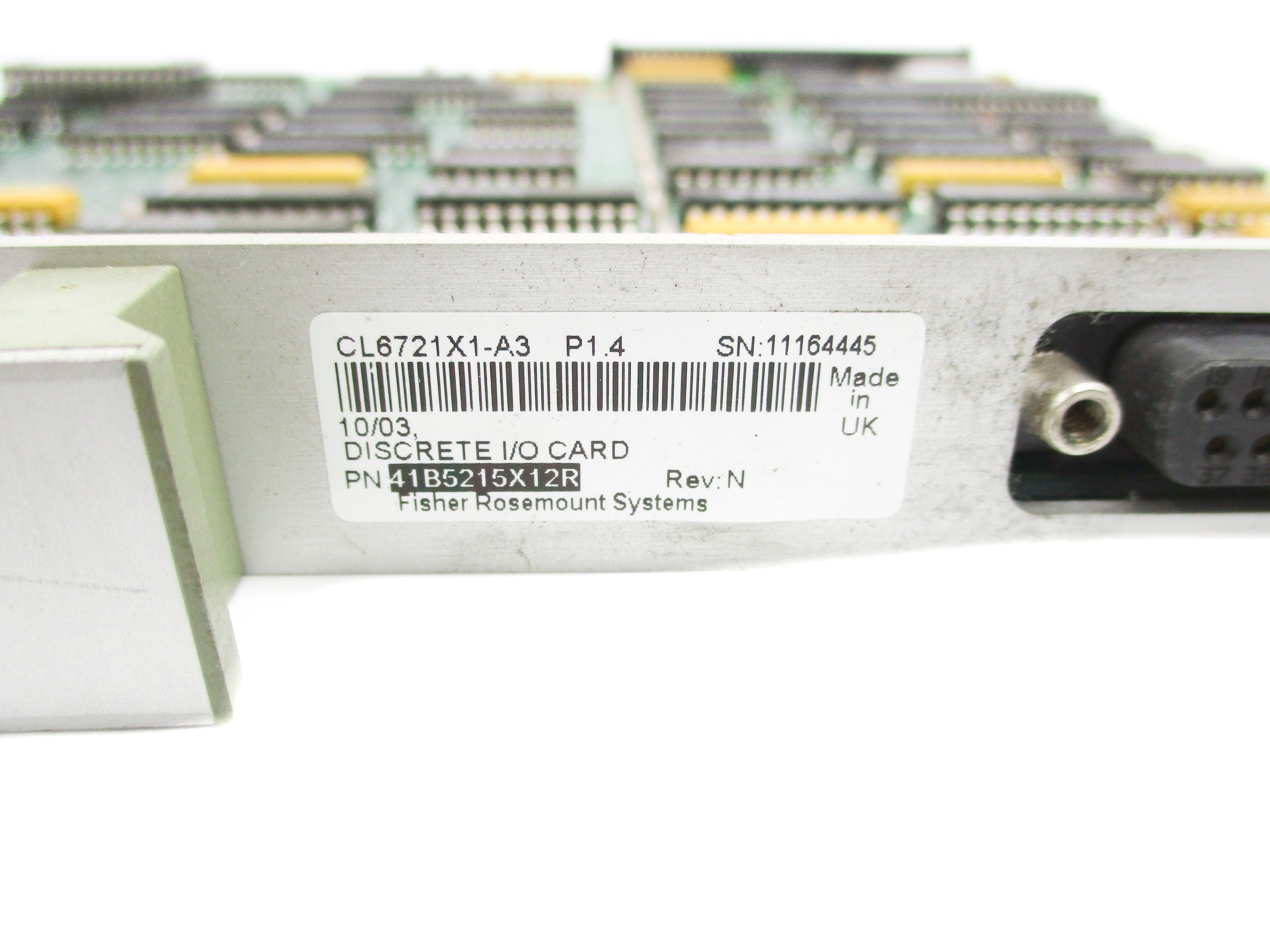 FISHER ROSEMOUNT CL6721X1-A3 41B5215X12R REV. N UNMP