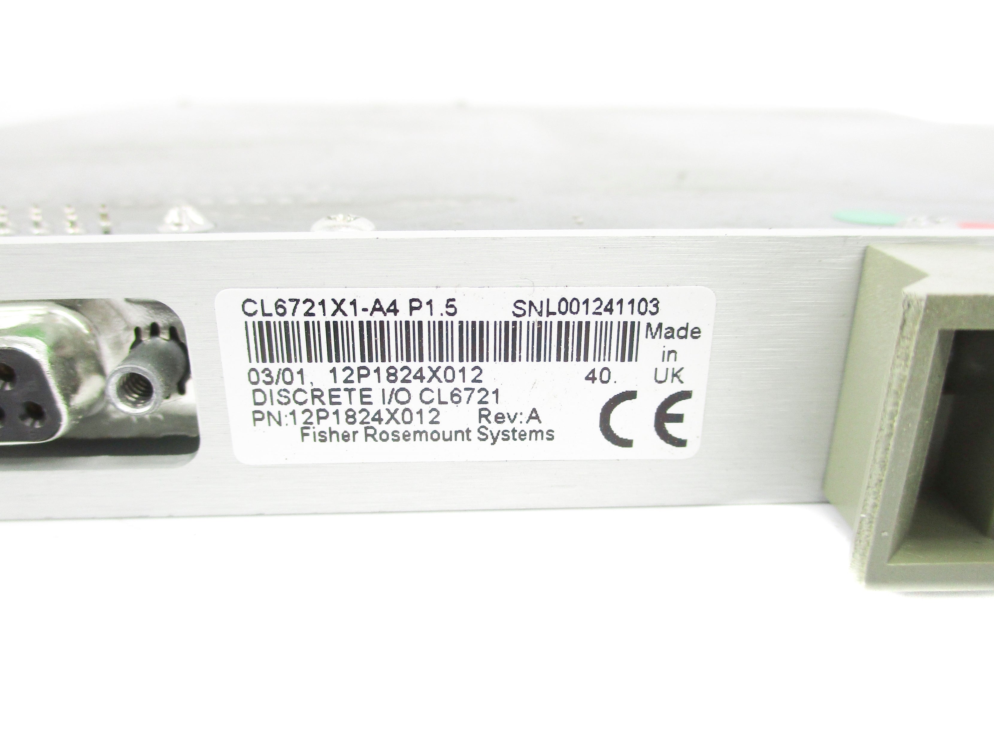 FISHER ROSEMOUNT CL6721X1-A4 12P1824X012 REV. A UNMP