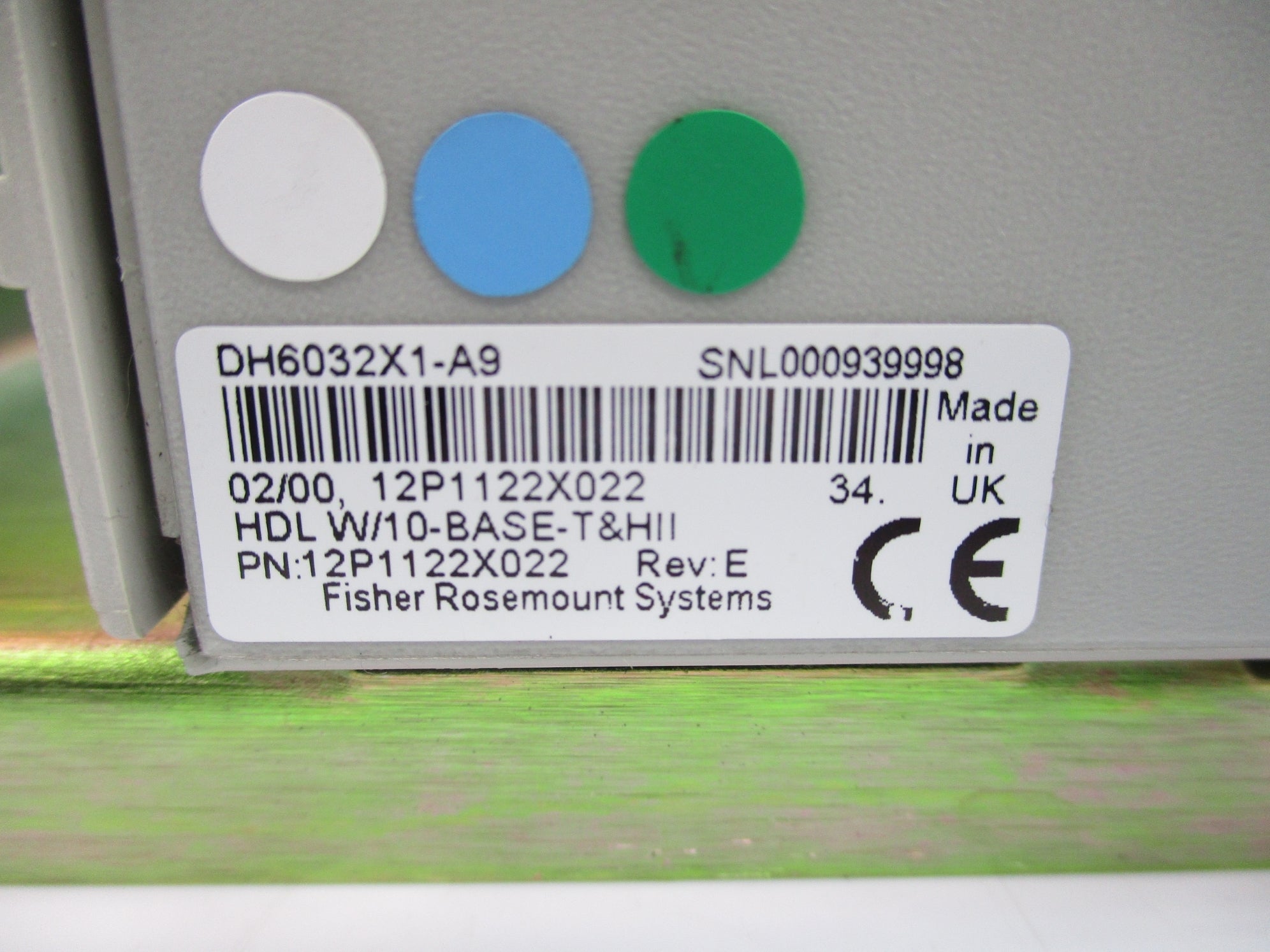 FISHER ROSEMOUNT DH6032X1-A9 12P1122X022 UNMP