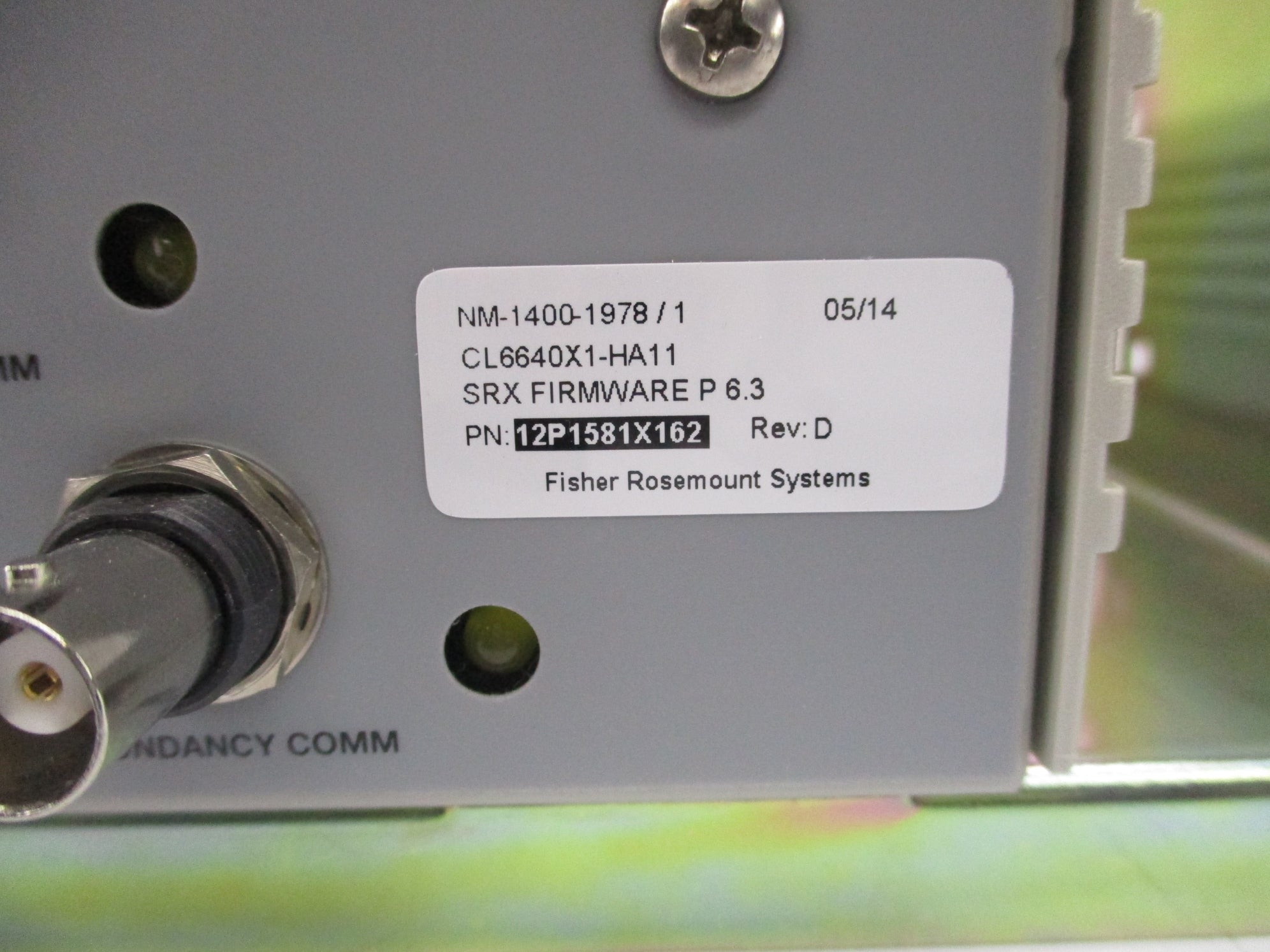 FISHER ROSEMOUNT CL6640X1-A4 12P1580X41R UNMP