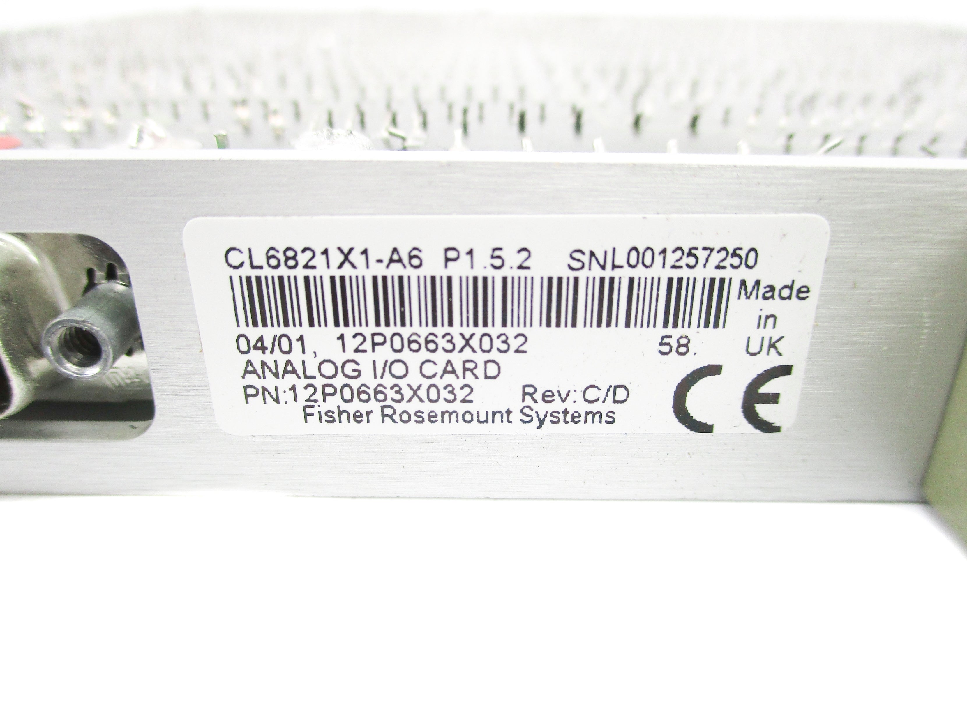 FISHER ROSEMOUNT CL6821X1-A6 12P0663X032 REV. C/D UNMP