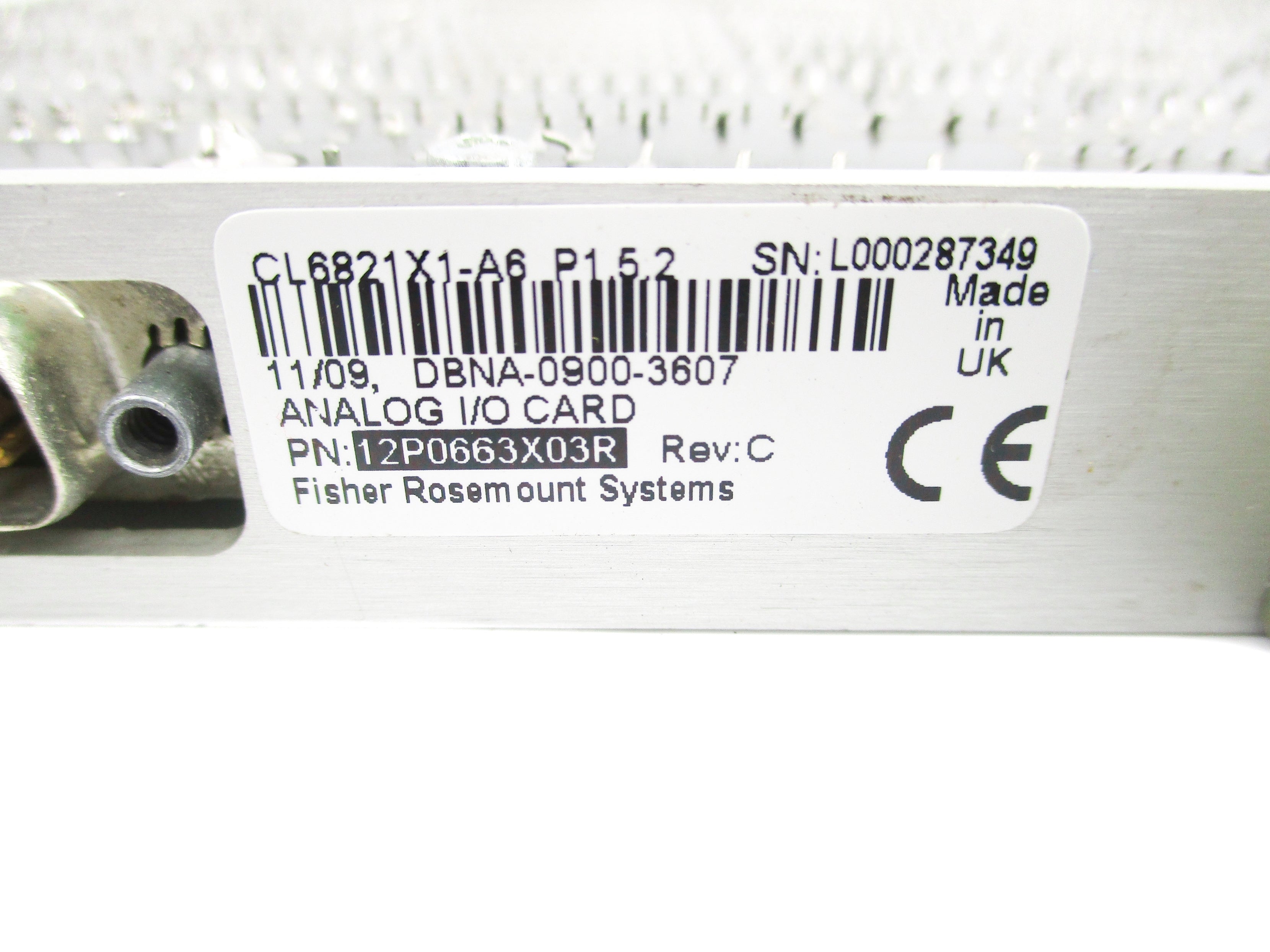 FISHER ROSEMOUNT CL6821X1-A6 12P0663X03R REV. C UNMP