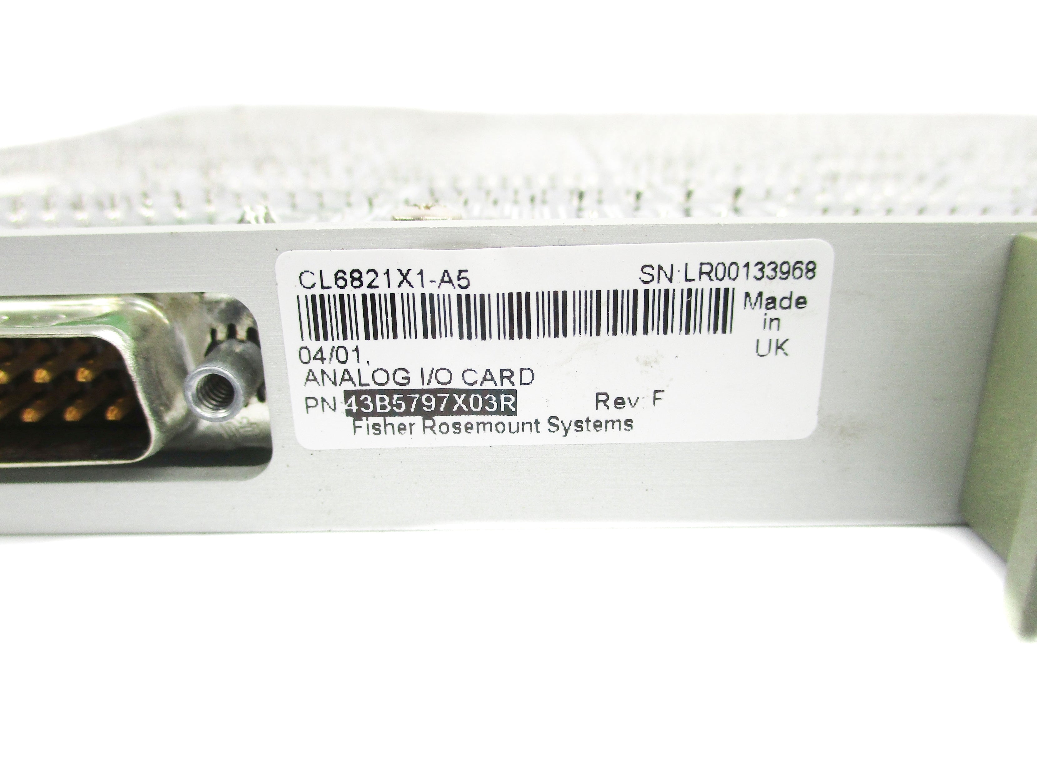 FISHER ROSEMOUNT CL6821X1-A5 43B5797X03R REV. F UNMP