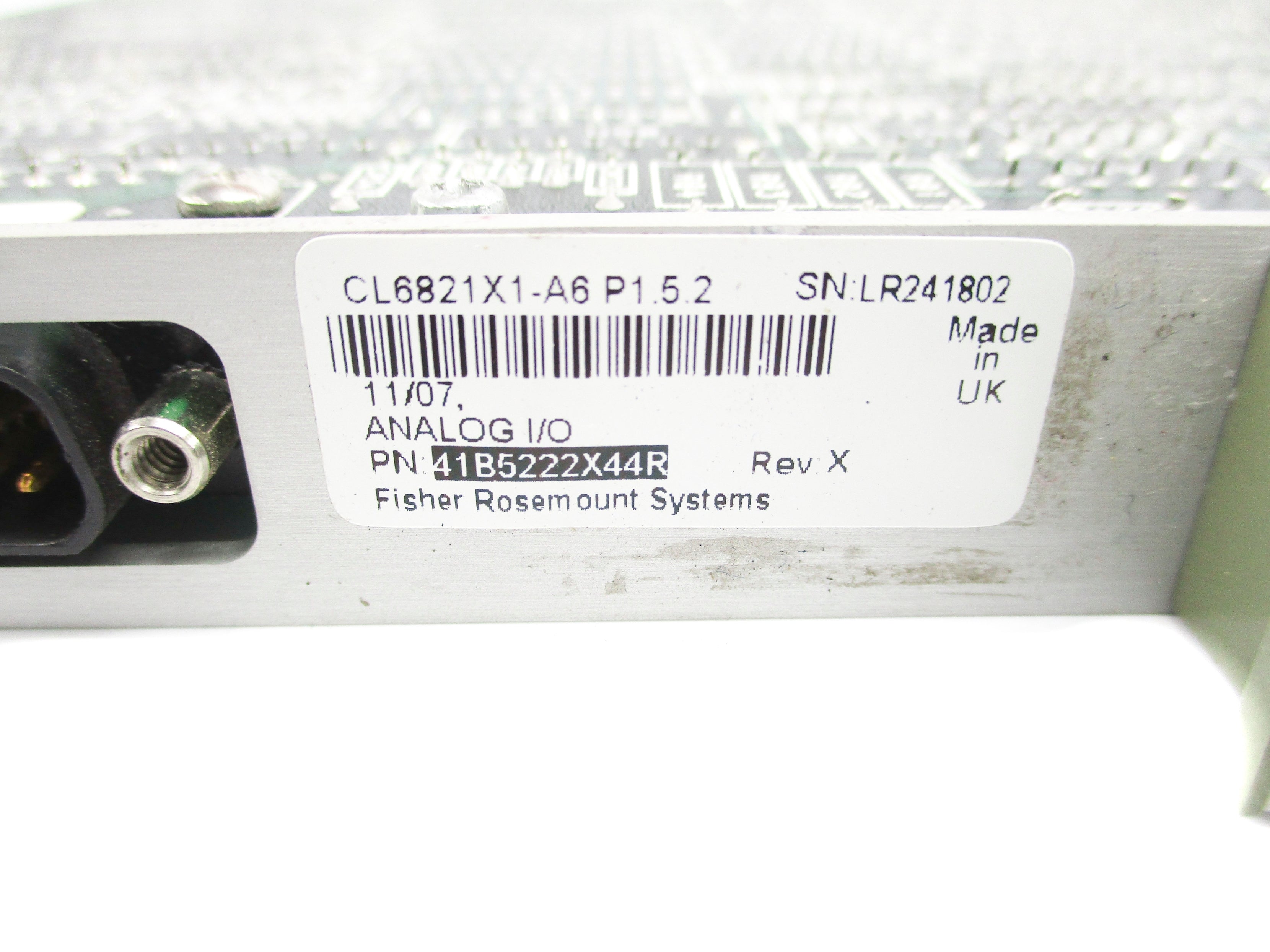 FISHER ROSEMOUNT CL6821X1-A6 41B5222X44R REV. X UNMP