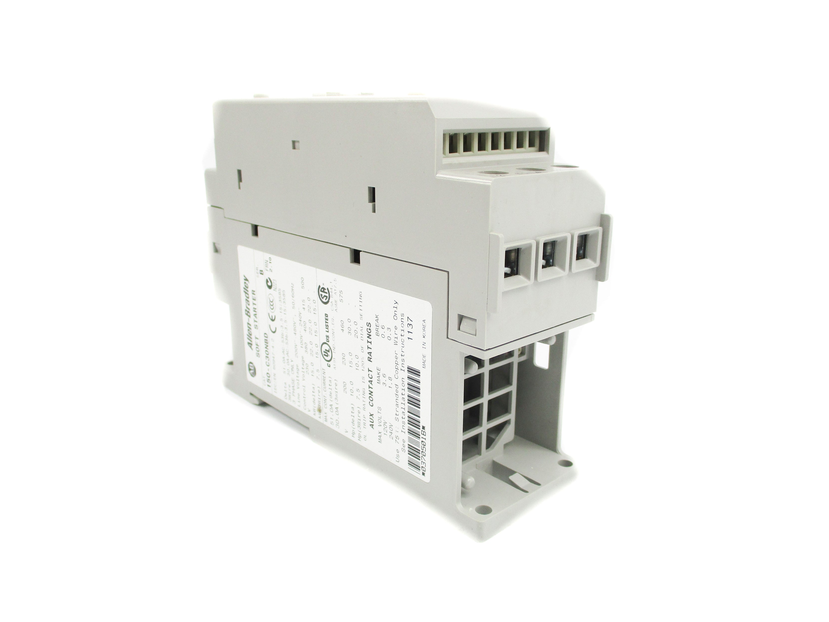 ALLEN BRADLEY 150-C30NBD SER. B F/W 2.10 (BR/WH) NSMP
