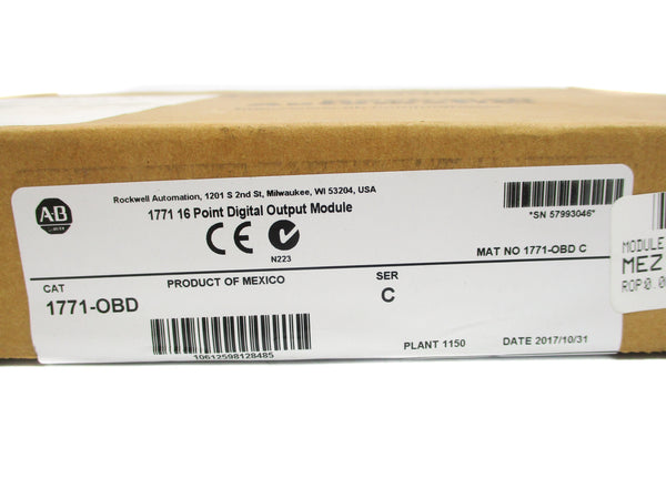 ALLEN BRADLEY 1771-OBD SER. C DATE: 2017 NSFS