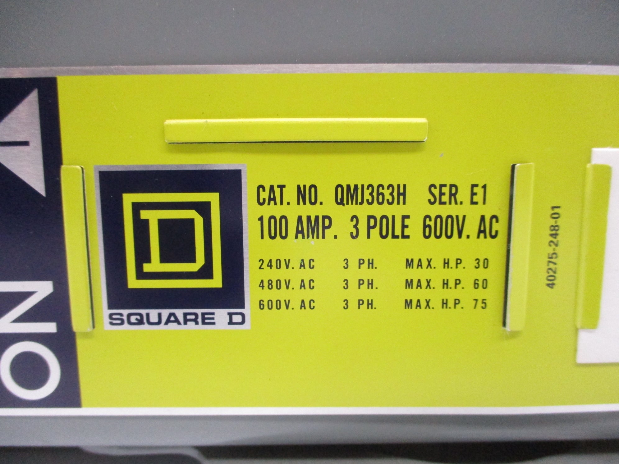 SQUARE D QMJ363H SER. E1 NSNP