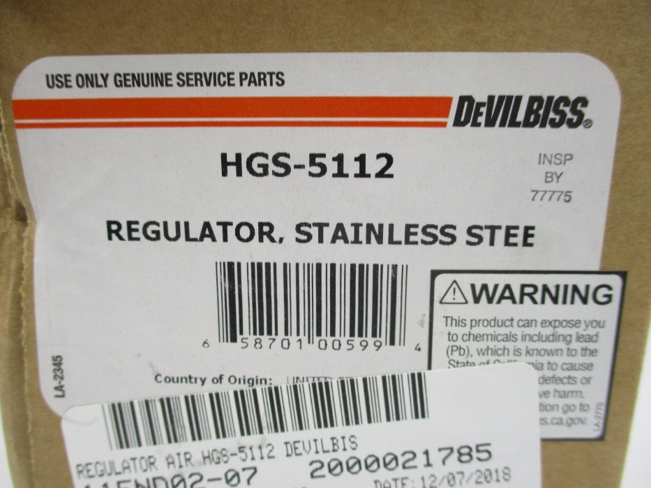 DEVILBISS HGS-5112 NSMP