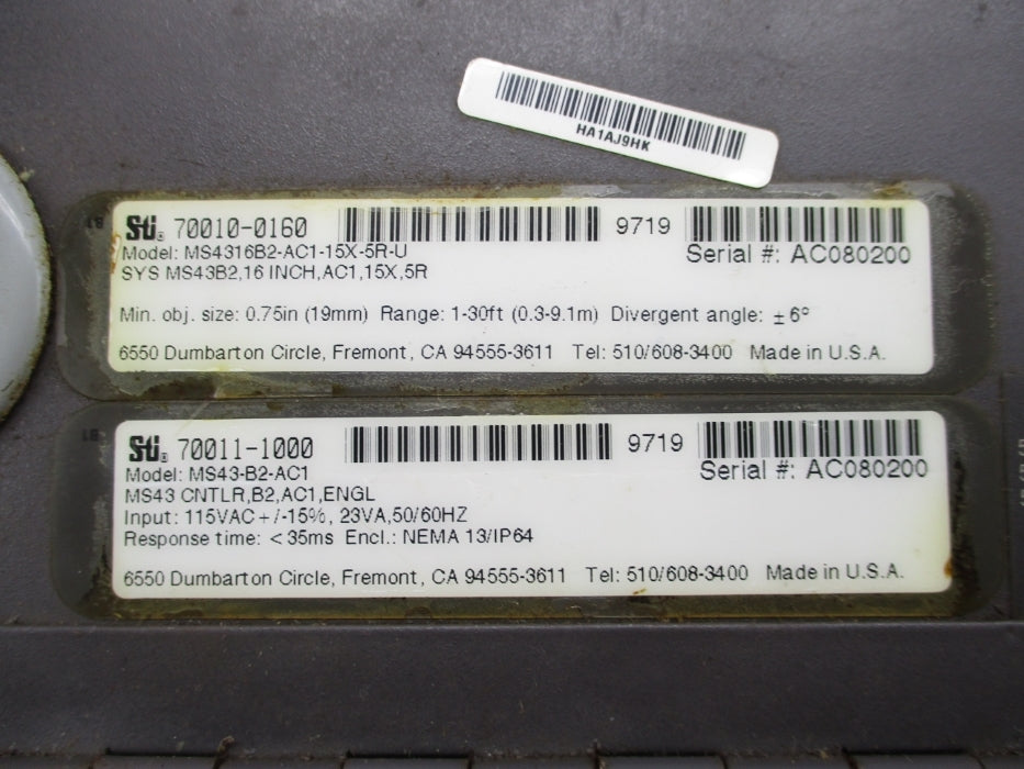STI 70011-1000 MS43-B2-AC1 (NO KEY) UNMP