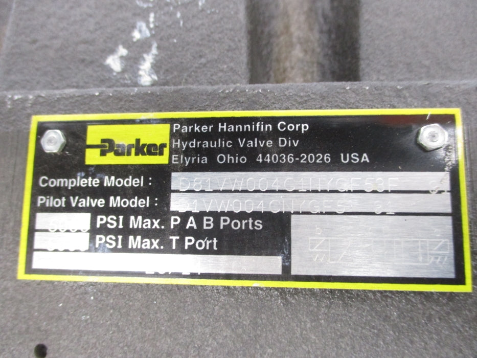 PARKER D81VW004C1NYGF53F 5000PSI NSNP
