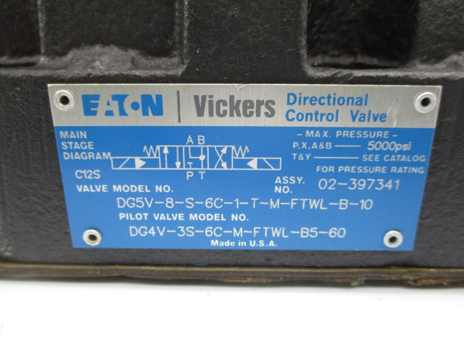 VICKERS DG5V-8-S-6C-1-T-M-FTWL-B-10 5000PSI (AS PICTURED) NSNP