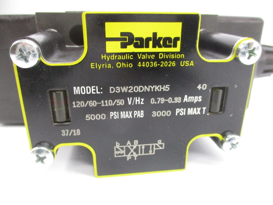 PARKER D3W20DNYKH5 120V 5000PSI NSNP