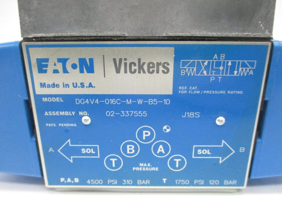 EATON VICKERS DG4V4-016C-M-W-B5-10 120V 4500PSI NSNP