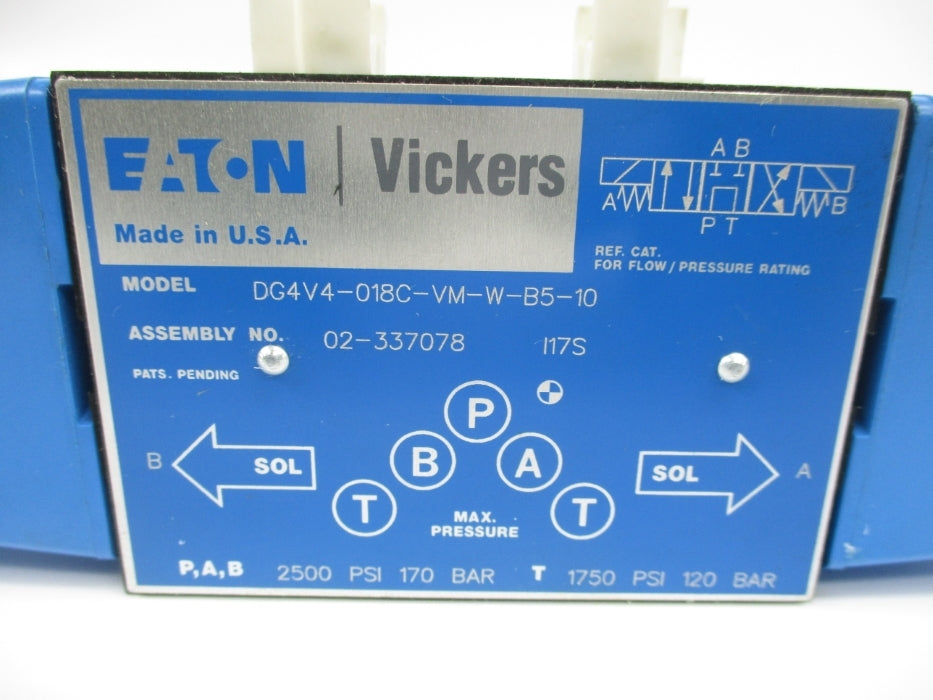 VICKERS DG4V4-018C-VM-W-B5-10 120V 2500PSI NSNP